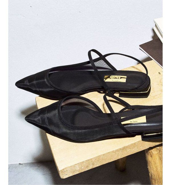  「《追加》GRISEポインテッドコンビストラップスリングバック」|その他|ブラック