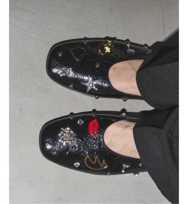 GRISE「GRISEレザーSURREALモチーフフラット」|その他|