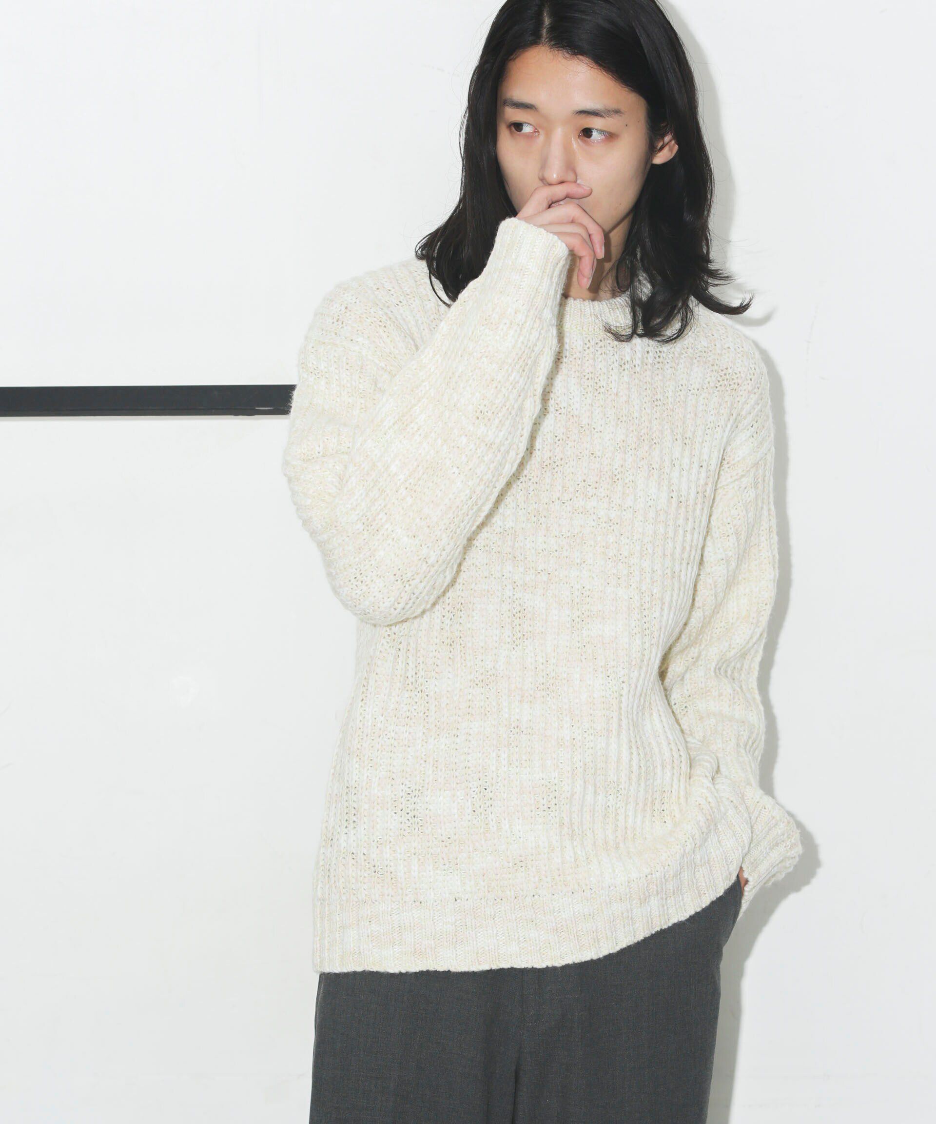 nano･universe「FIVE MIX 引き揃えニットプルオーバー」|ニット・セーター|