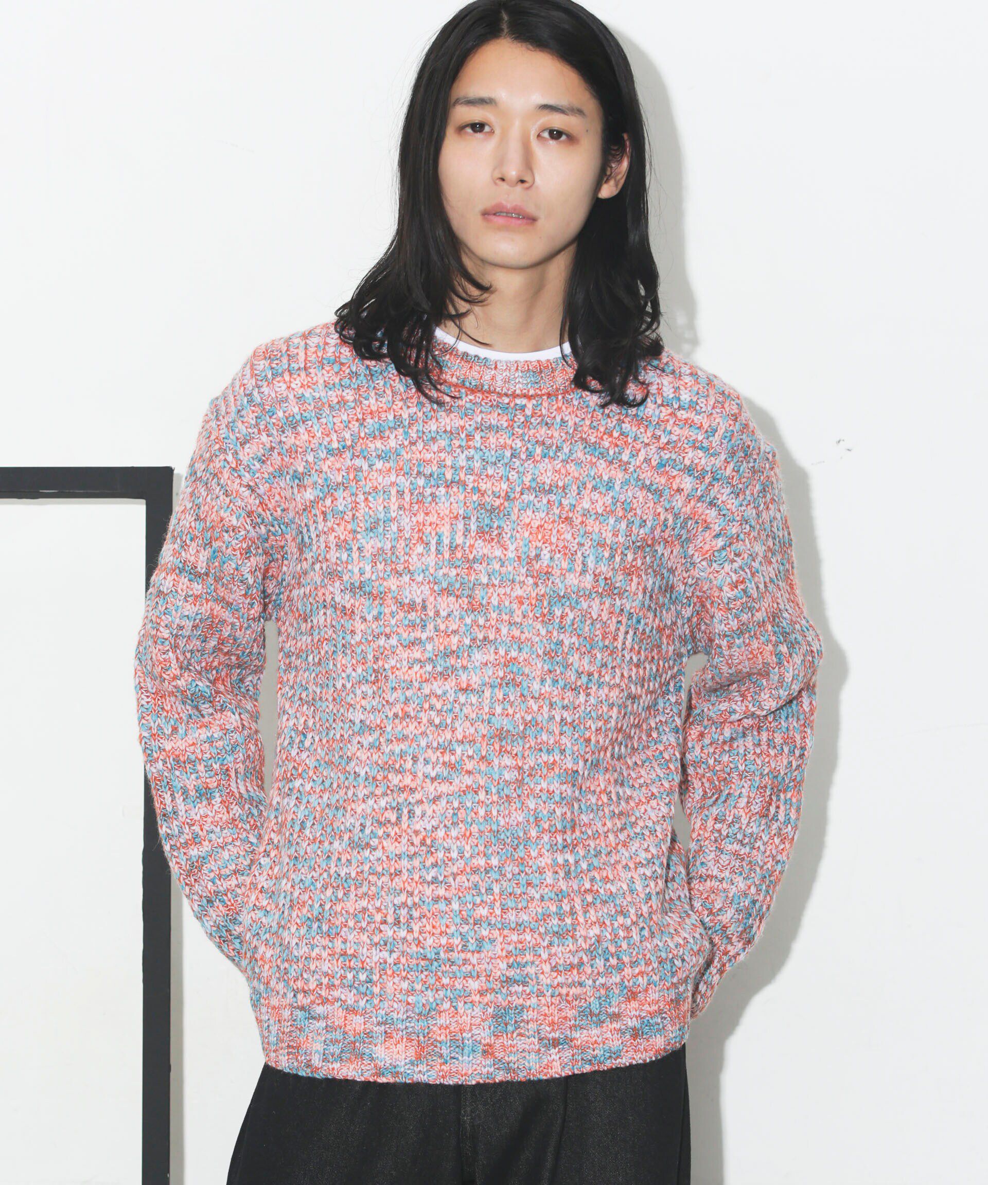 nano･universe「FIVE MIX 引き揃えニットプルオーバー」|ニット・セーター|