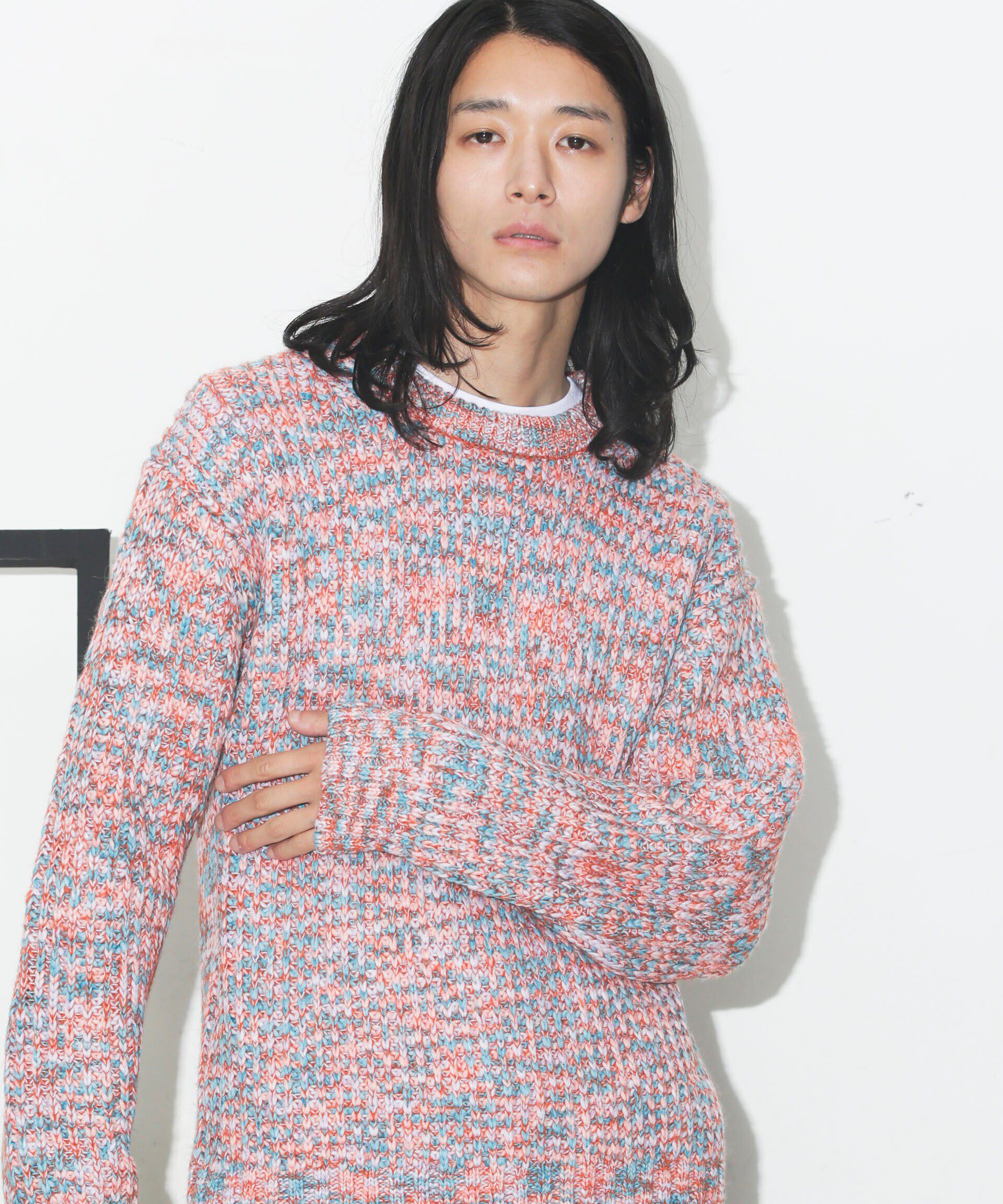 nano･universe「FIVE MIX 引き揃えニットプルオーバー」|ニット・セーター|