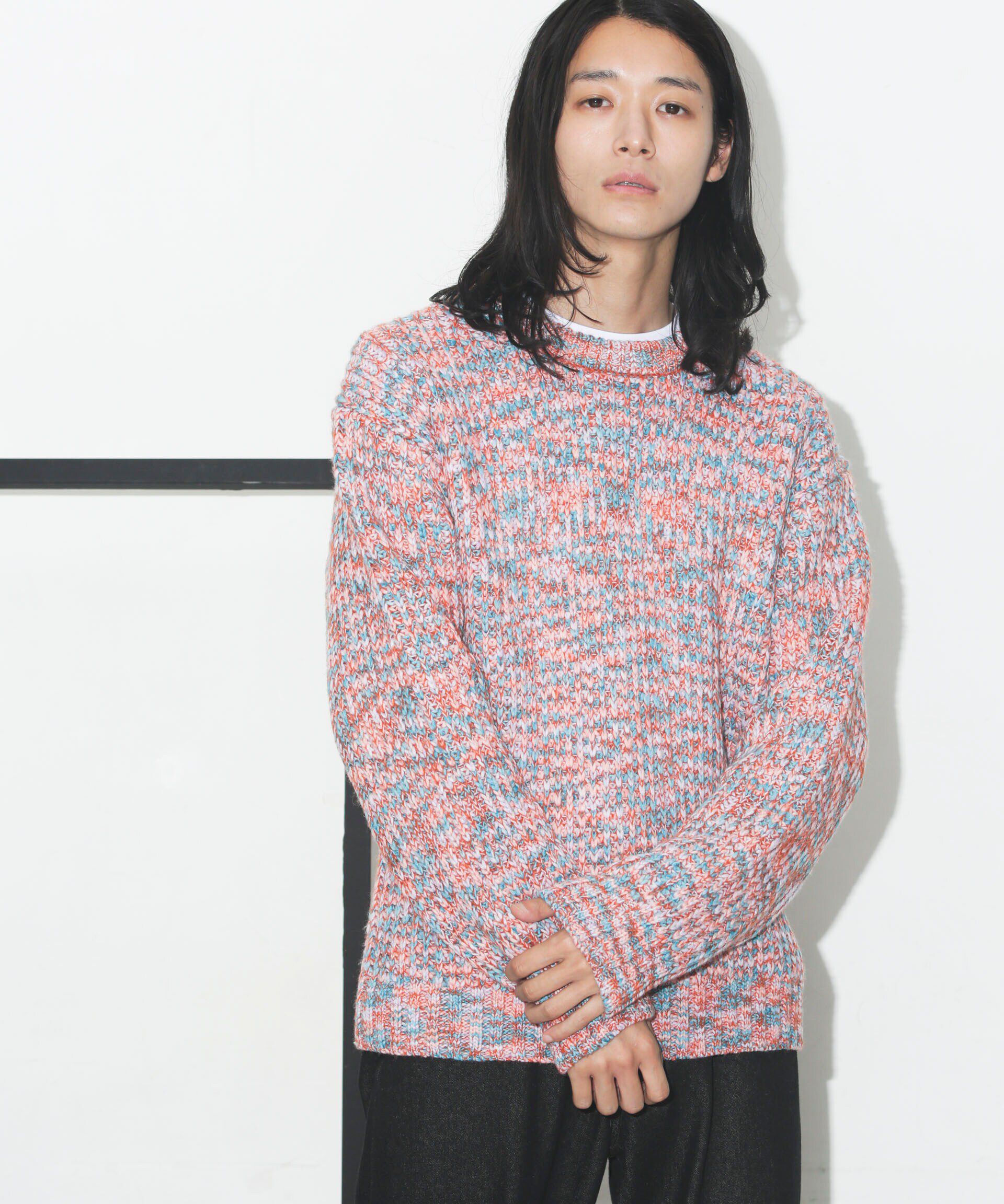 nano･universe「FIVE MIX 引き揃えニットプルオーバー」|ニット・セーター|