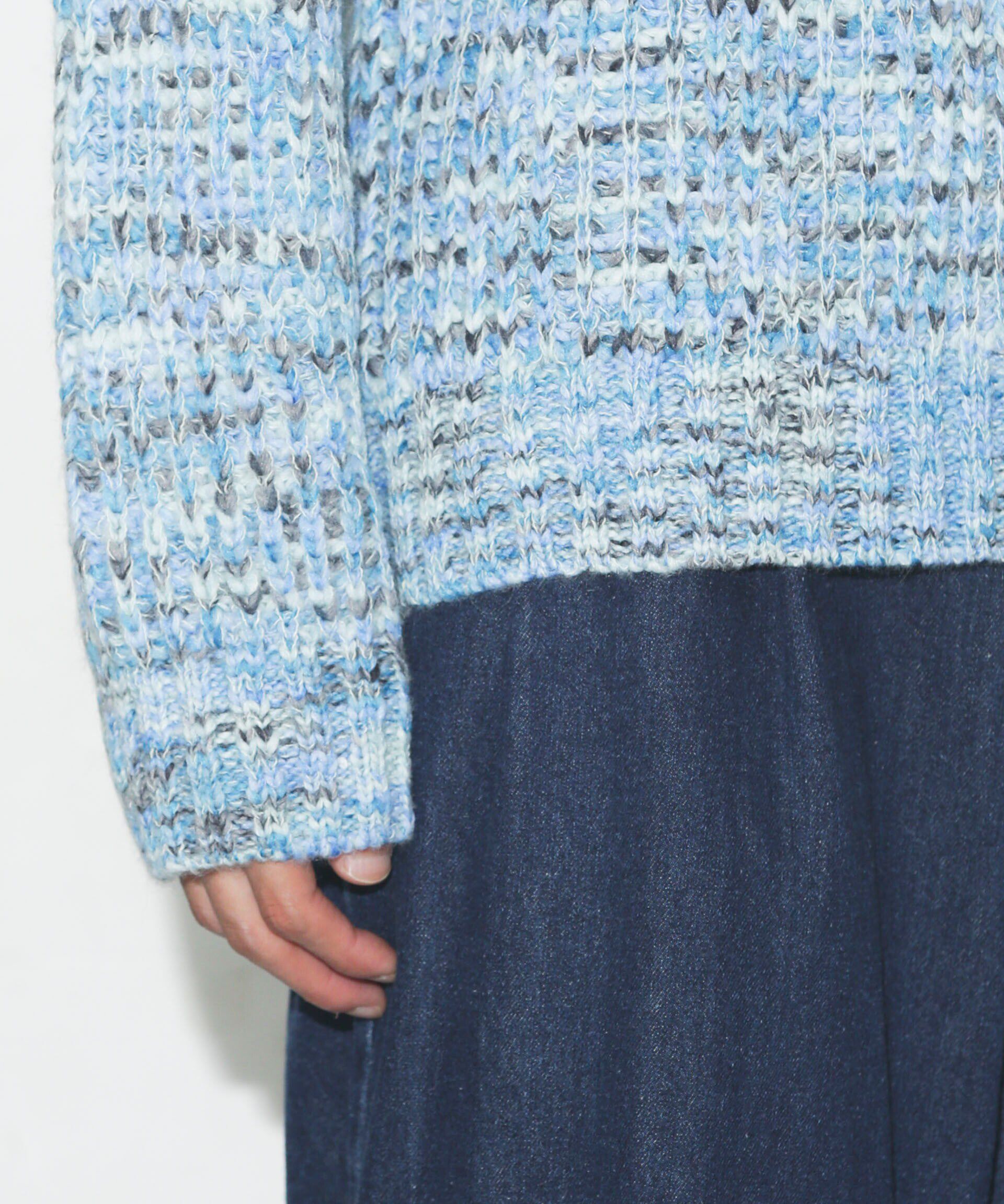 nano･universe「FIVE MIX 引き揃えニットプルオーバー」|ニット・セーター|