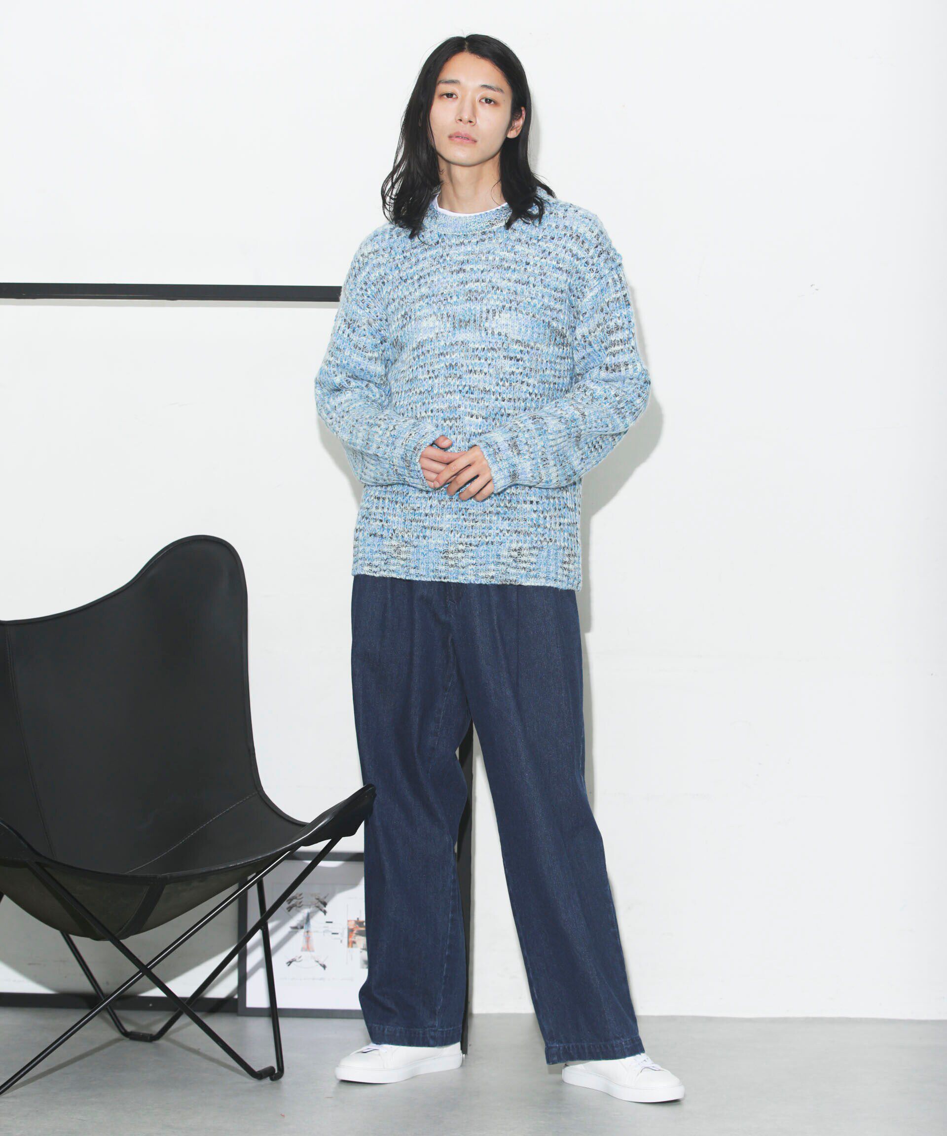 nano･universe「FIVE MIX 引き揃えニットプルオーバー」|ニット・セーター|