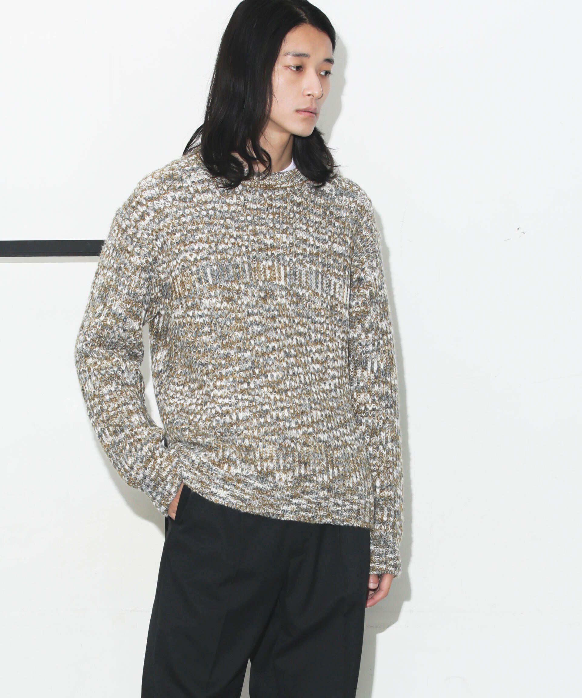 nano･universe「FIVE MIX 引き揃えニットプルオーバー」|ニット・セーター|