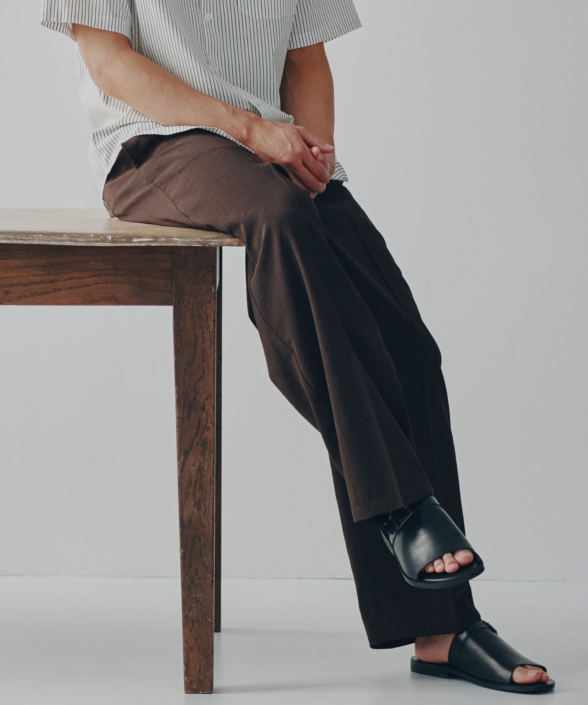 nano･universe「「大人のワイドパンツ」ハイツイストワイドスラックス」|チノ|