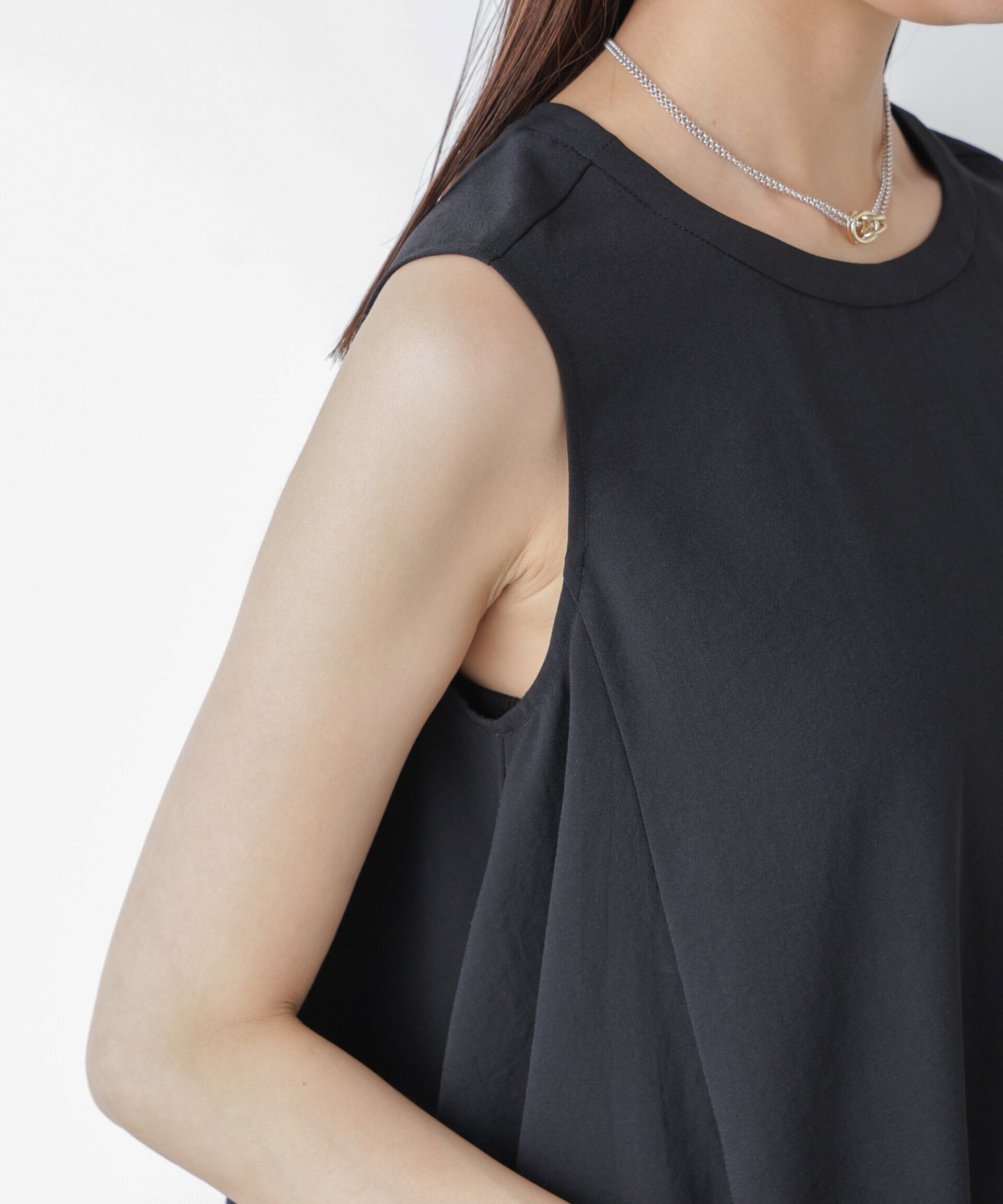 nano･universe「ｲｰｼﾞｰﾌｧﾝｸｼｮﾝ ｻｲﾄﾞﾄﾞﾚｰﾌﾟﾉｰｽﾘｰﾌﾞﾌﾞﾗｳ」|シャツ・ブラウス|