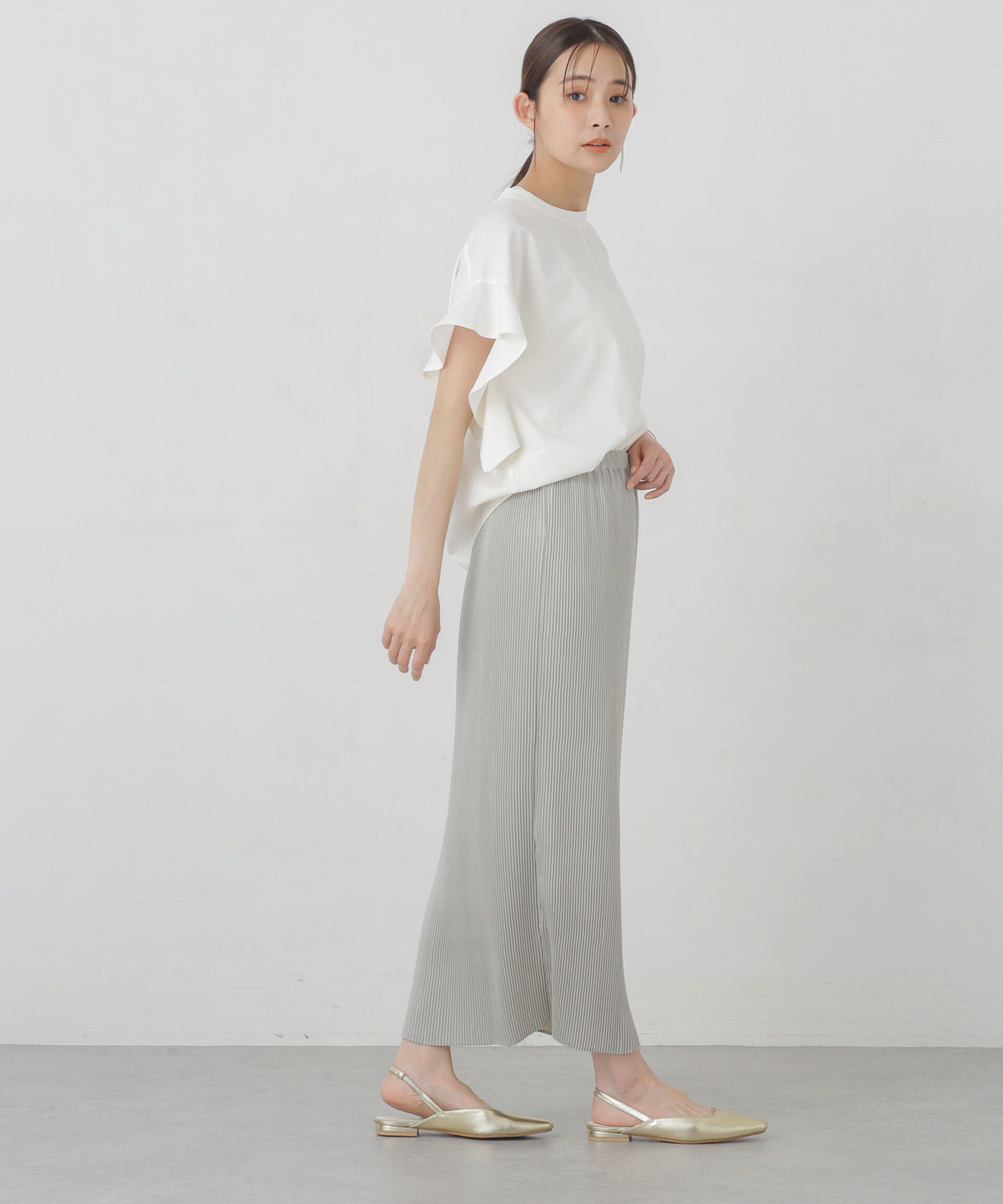 nano･universe「箔プリントプリーツスカート」|スカート|