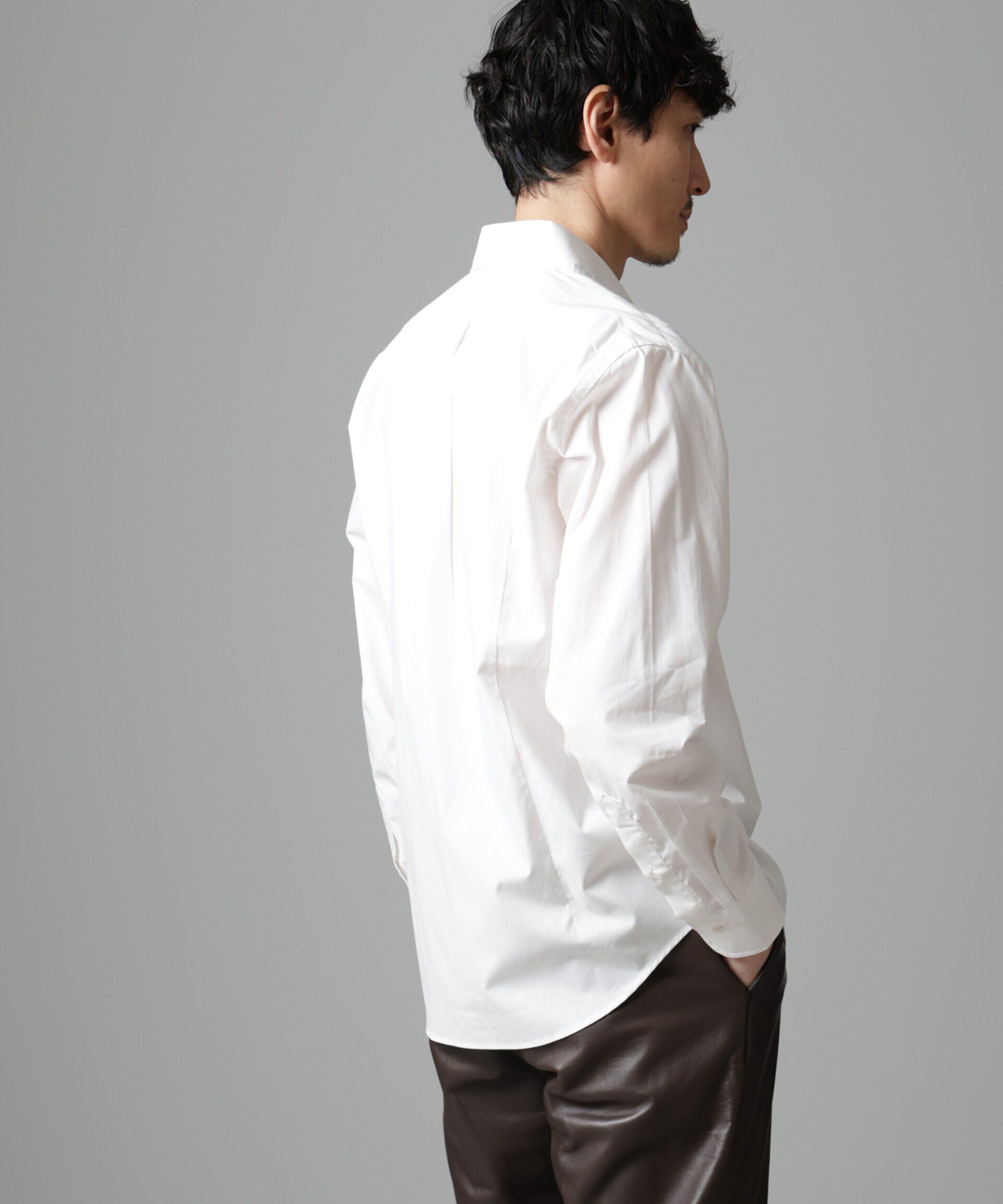 nano･universe「「N SHIRTS」AntiSoaked(R)汗染み防止セミワイドカラーシャツ長袖」|シャツ・ブラウス|