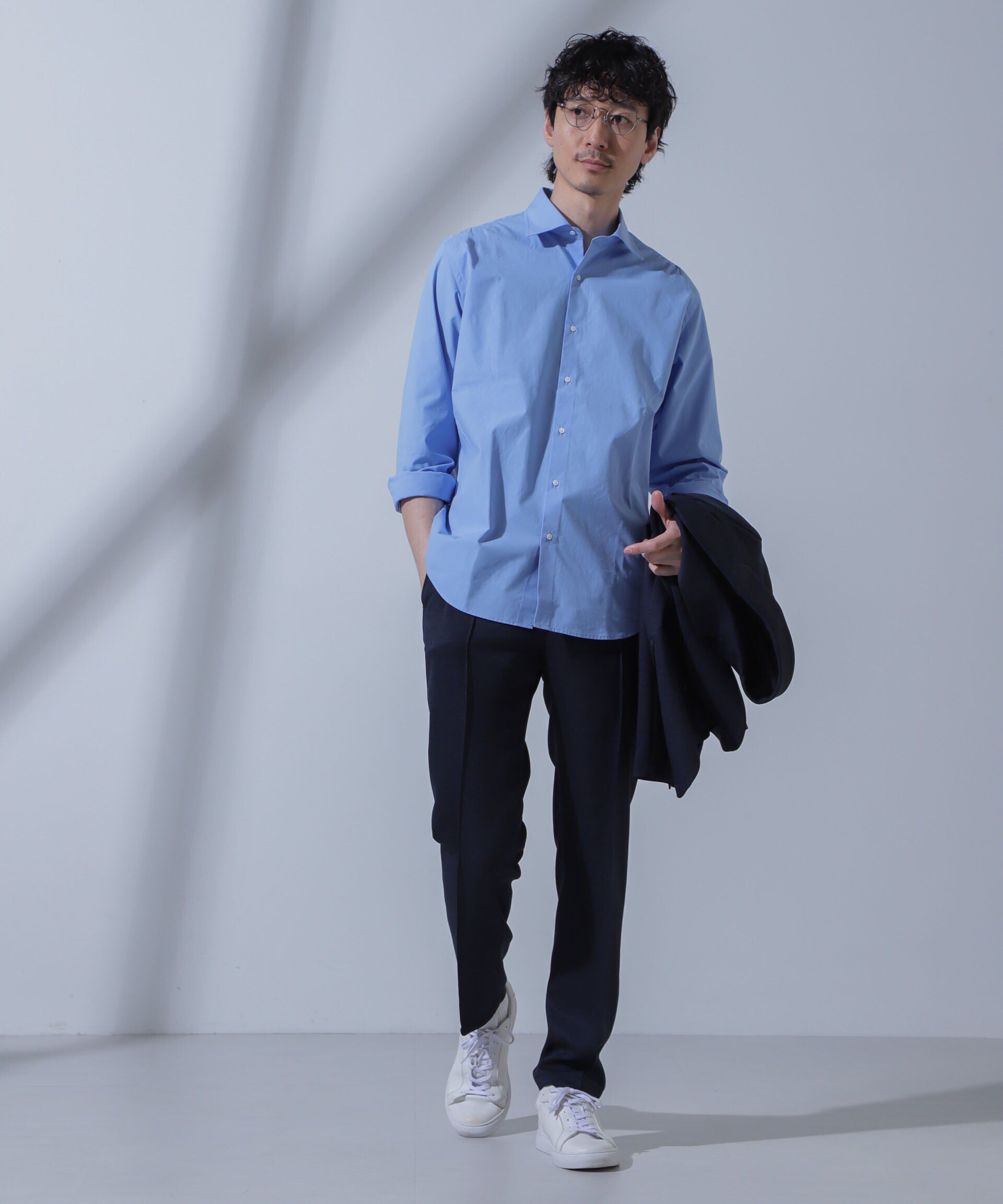 nano･universe「「N SHIRTS」AntiSoaked(R)汗染み防止セミワイドカラーシャツ長袖」|シャツ・ブラウス|