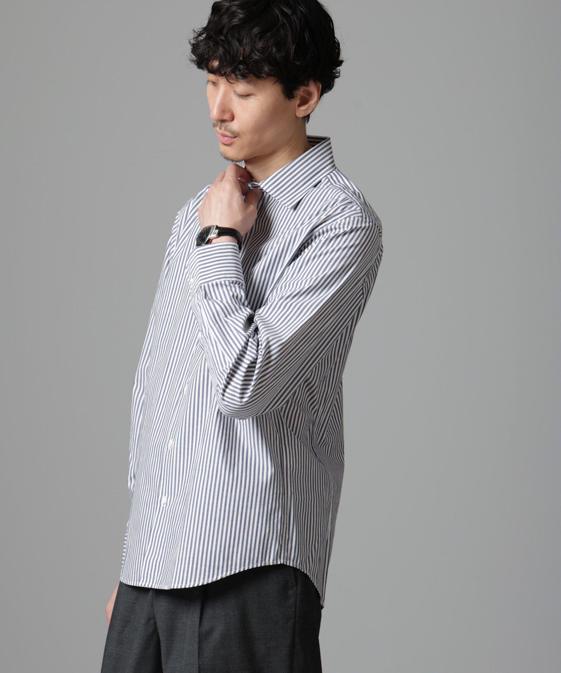 nano･universe「「N SHIRTS」AntiSoaked(R)汗染み防止セミワイドカラーシャツ長袖」|シャツ・ブラウス|