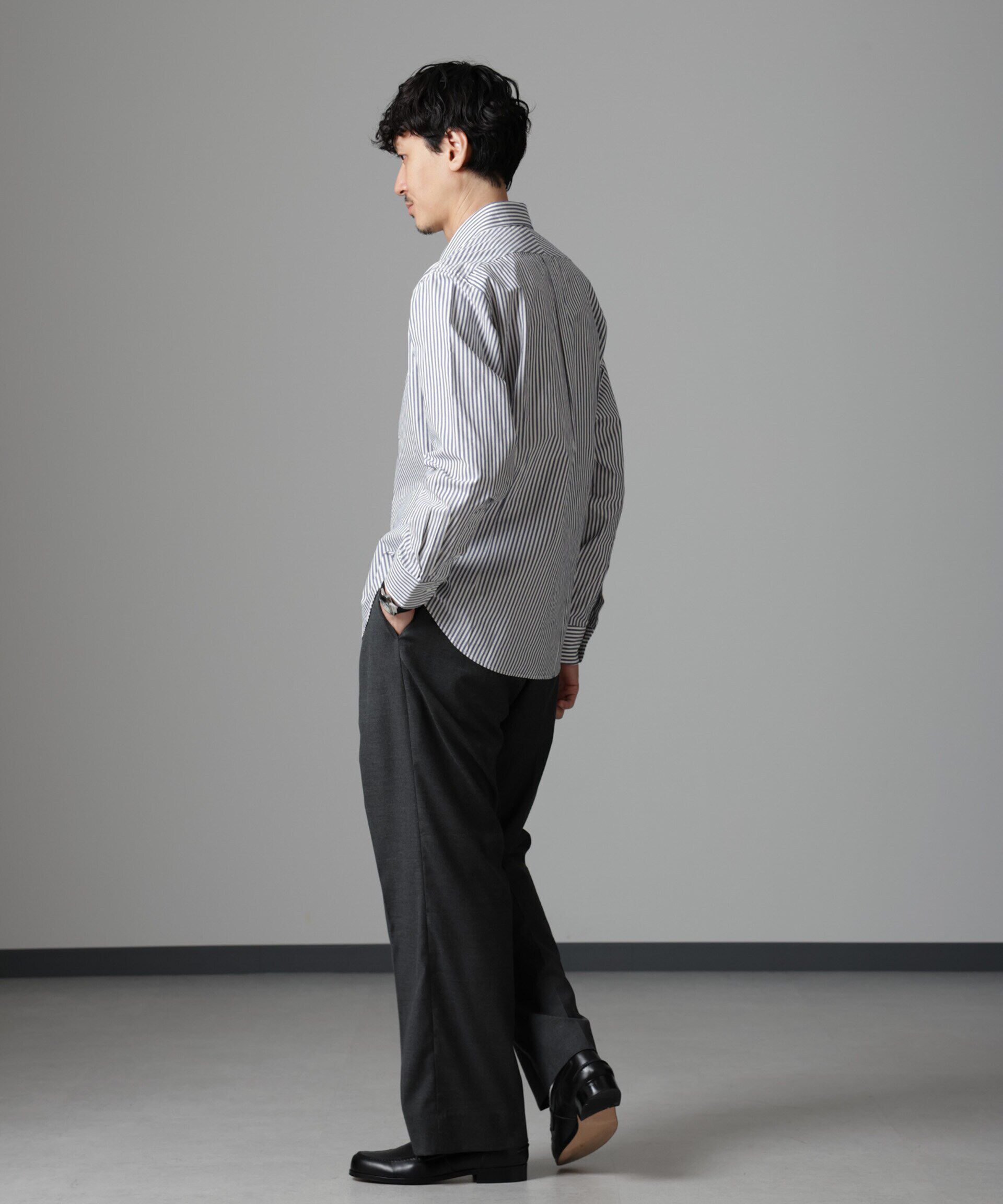 nano･universe「「N SHIRTS」AntiSoaked(R)汗染み防止セミワイドカラーシャツ長袖」|シャツ・ブラウス|