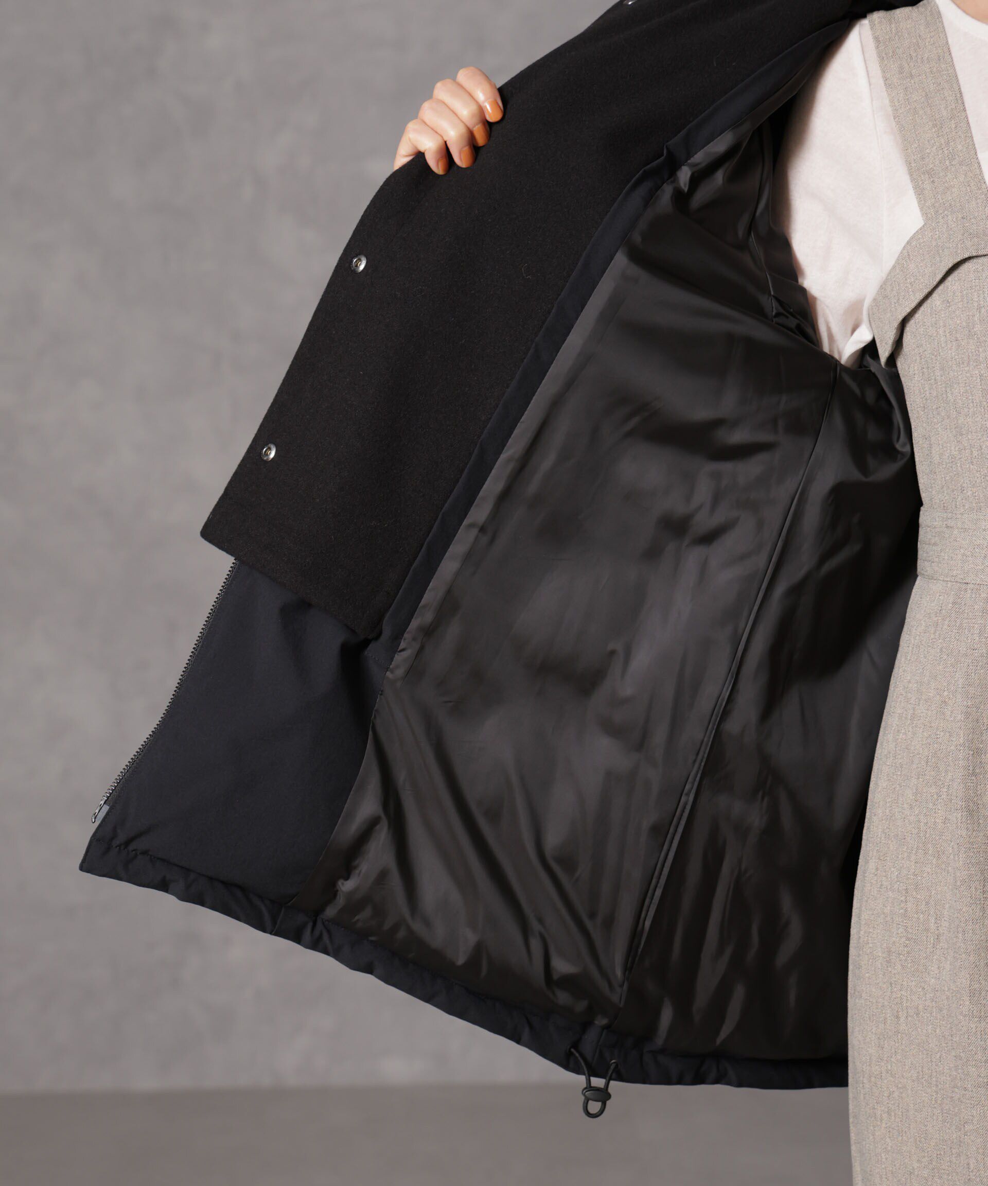 nano･universe「「西川ダウン(R)」2WAY異素材フードダウン」|ダウン|