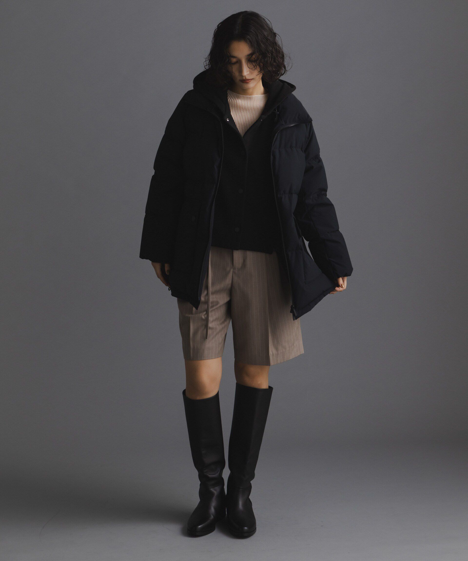 nano･universe「「西川ダウン(R)」2WAY異素材フードダウン」|ダウン|