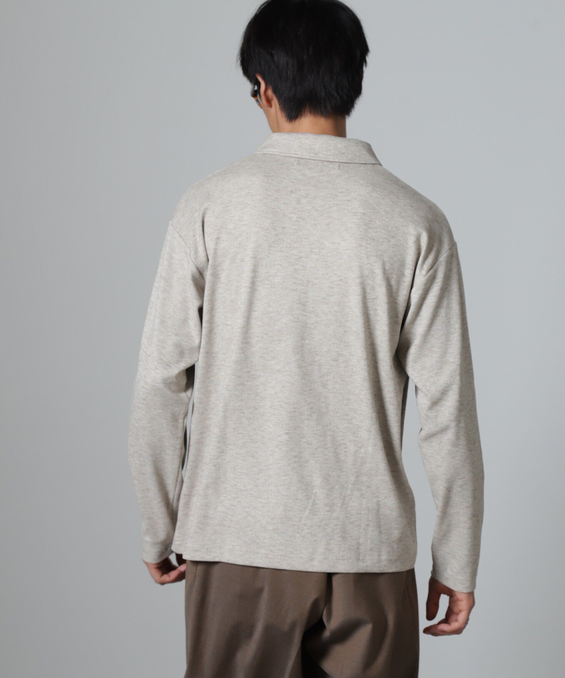 nano･universe「WEB限定/ストレッチテレコハーフジッププルオーバー 長袖」|Tシャツ・カットソー|