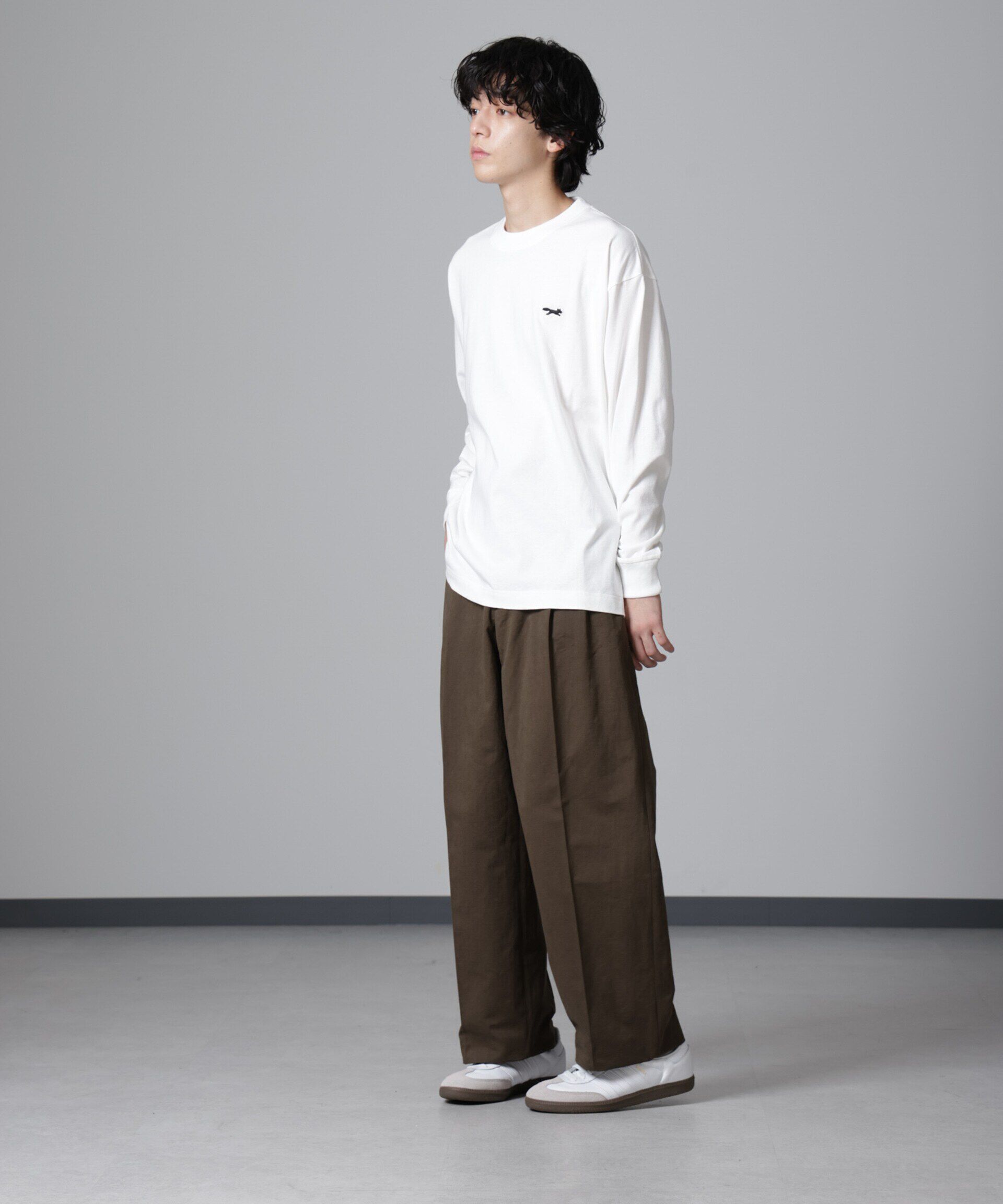 nano･universe「PENNEYS BLACK ワンポイントTシャツ長袖」|Tシャツ・カットソー|