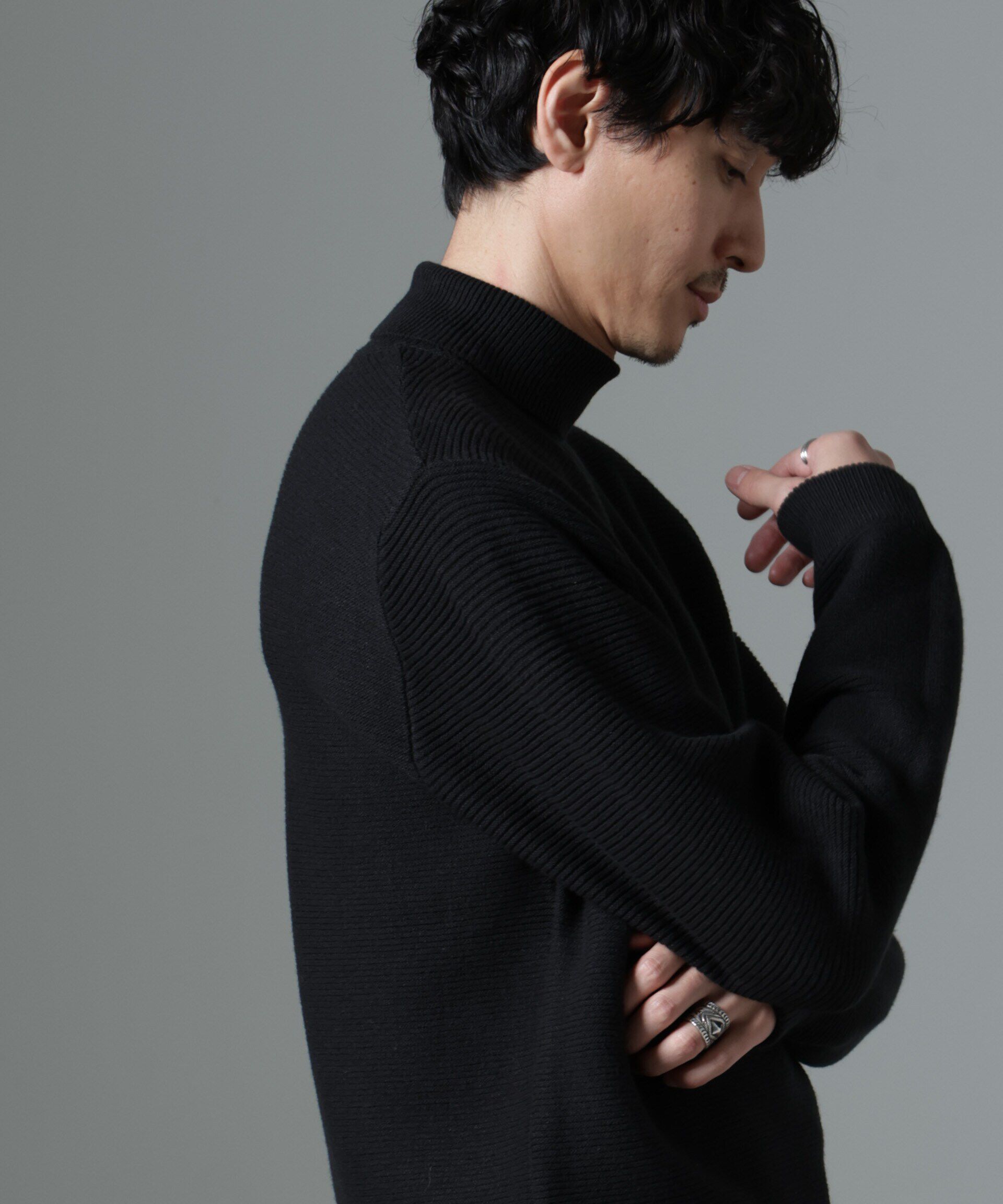 nano･universe「MIXガーターニット」|ニット・セーター|