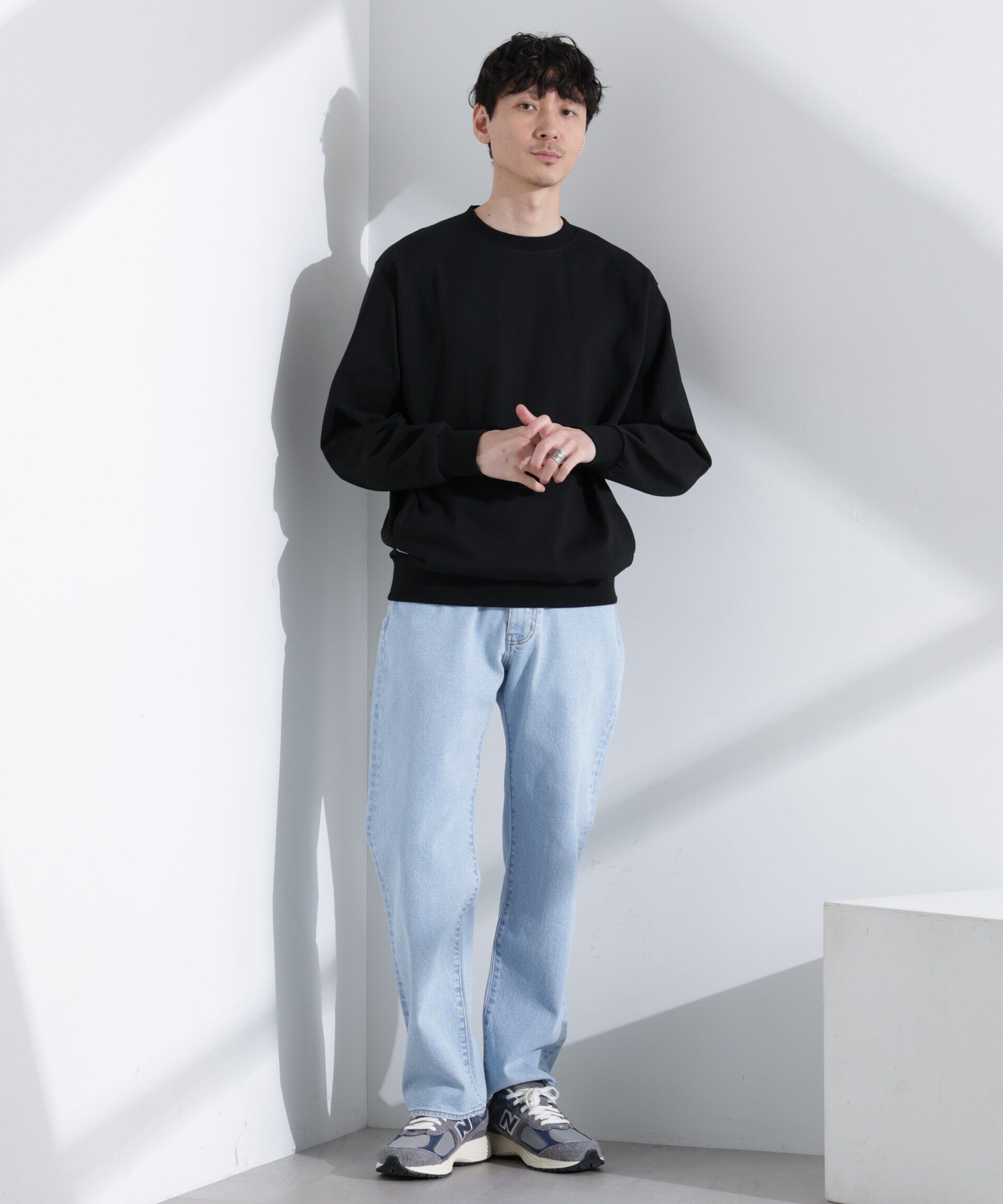 nano･universe「｢NJ/CLUB｣ USAコットン クルーネック スウェット（セットアップ可）」|Tシャツ・カットソー|