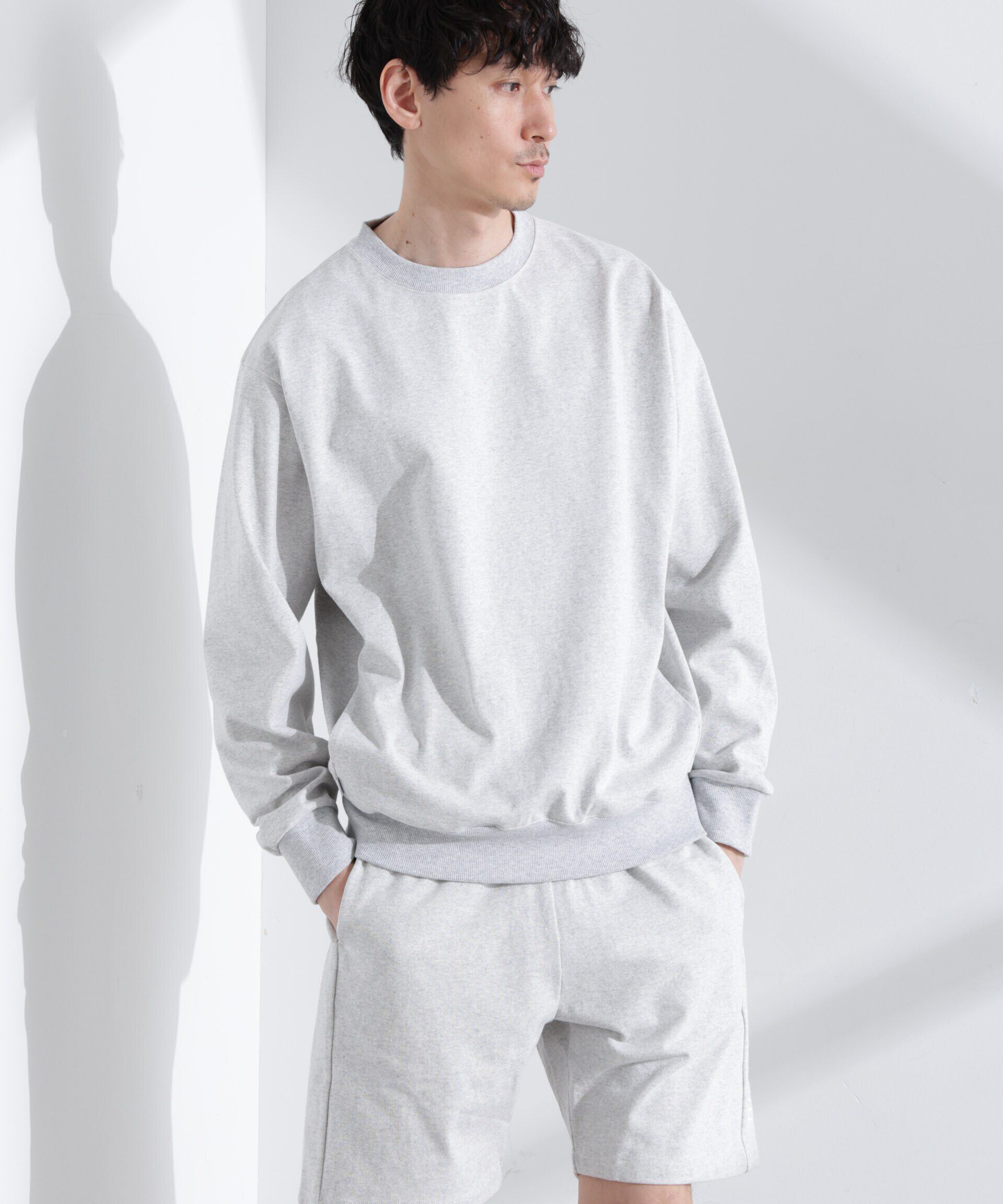 nano･universe「｢NJ/CLUB｣ USAコットン クルーネック スウェット（セットアップ可）」|Tシャツ・カットソー|