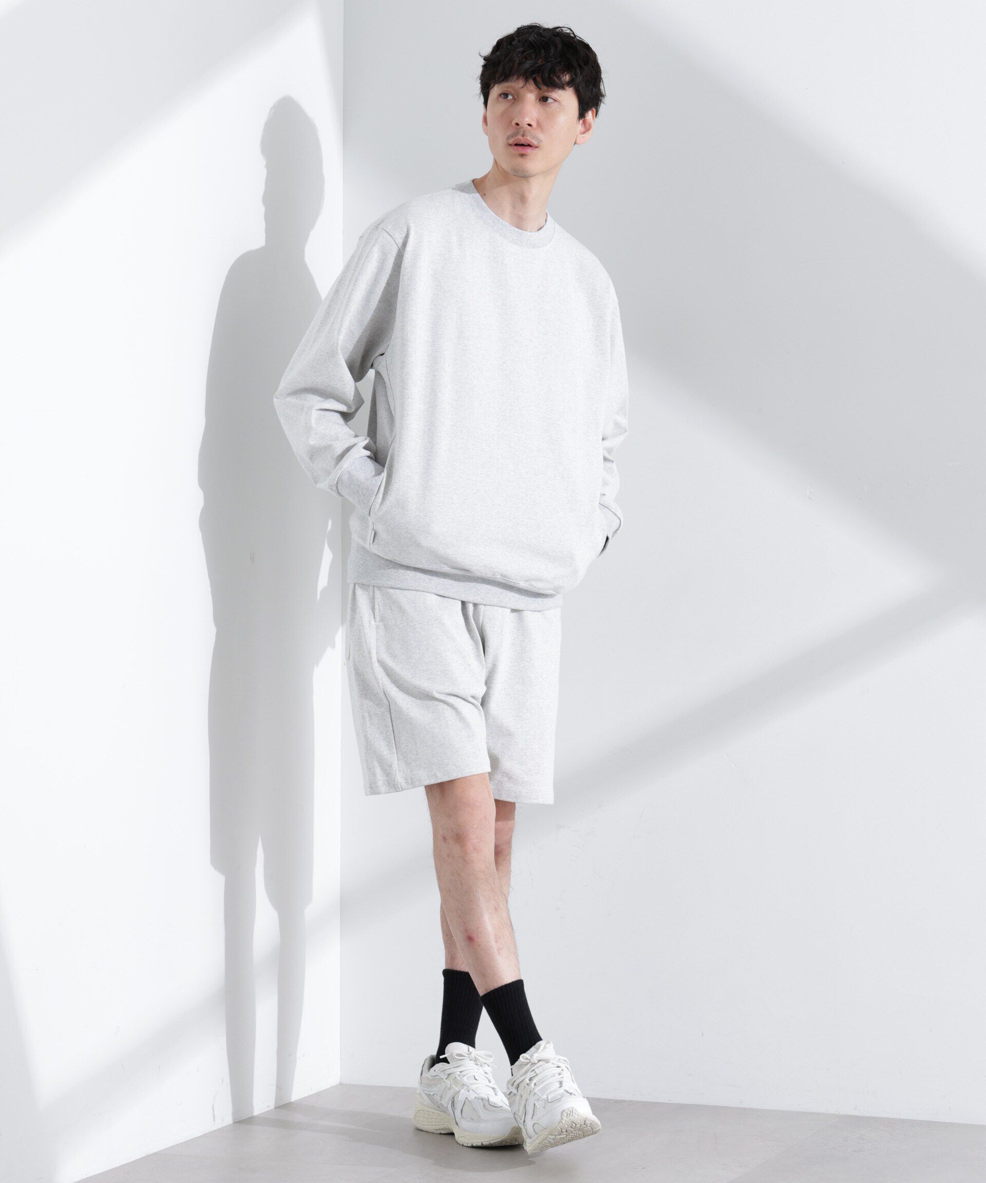 nano･universe「｢NJ/CLUB｣ USAコットン クルーネック スウェット（セットアップ可）」|Tシャツ・カットソー|