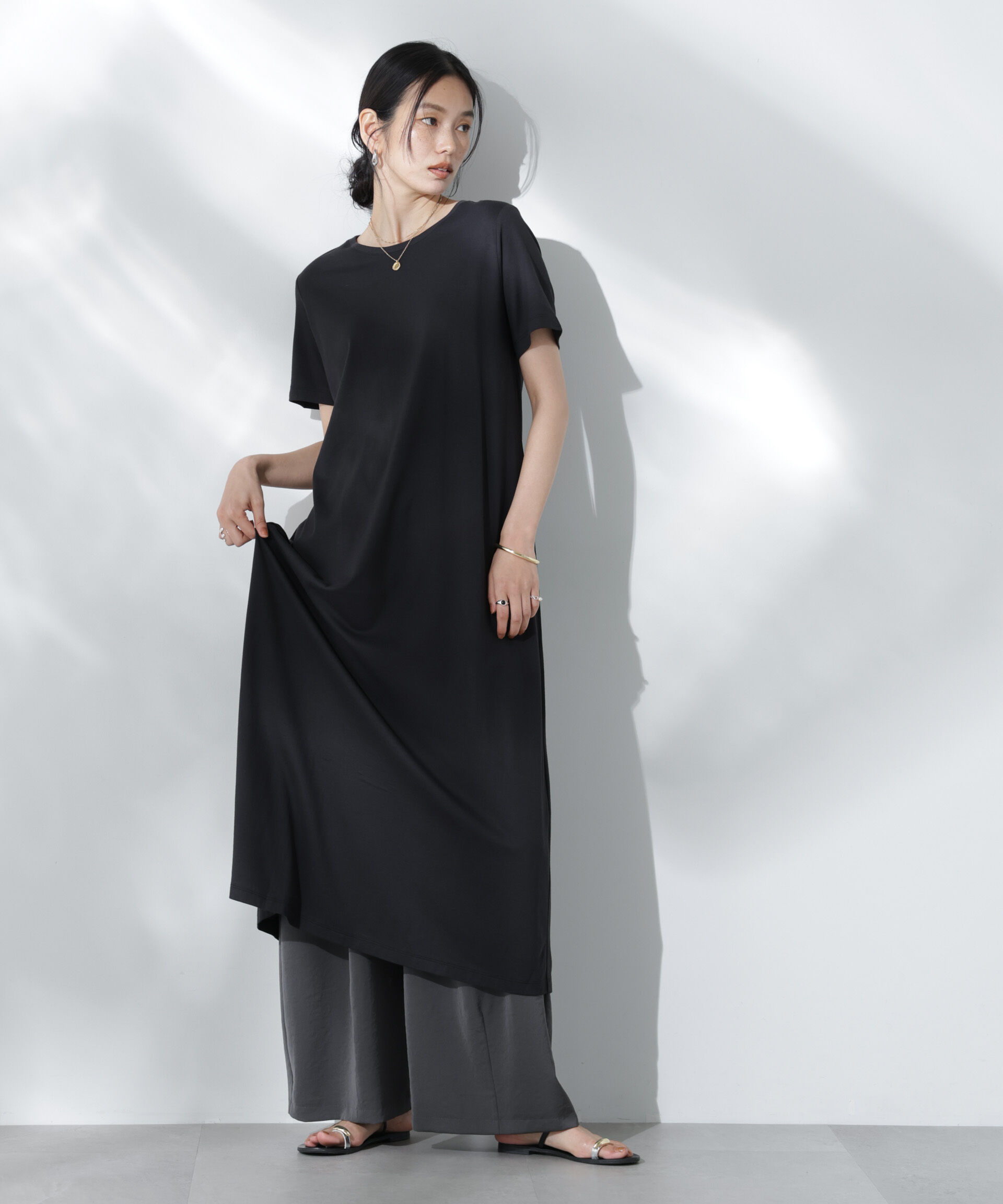 nano･universe「Anti Soaked(R) 汗染み防止フレアワンピース」|ワンピース|