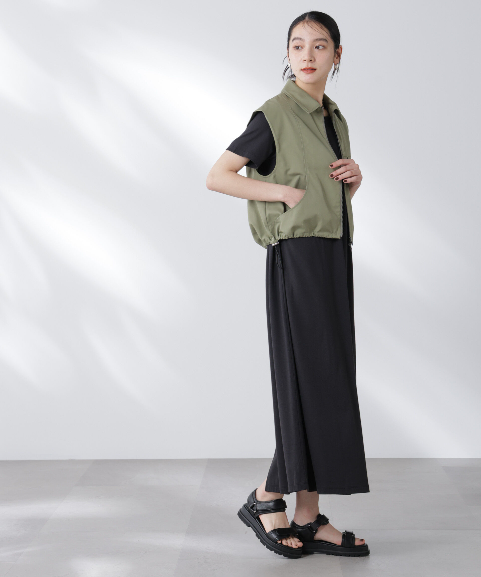 nano･universe「Anti Soaked(R) 汗染み防止フレアワンピース」|ワンピース|