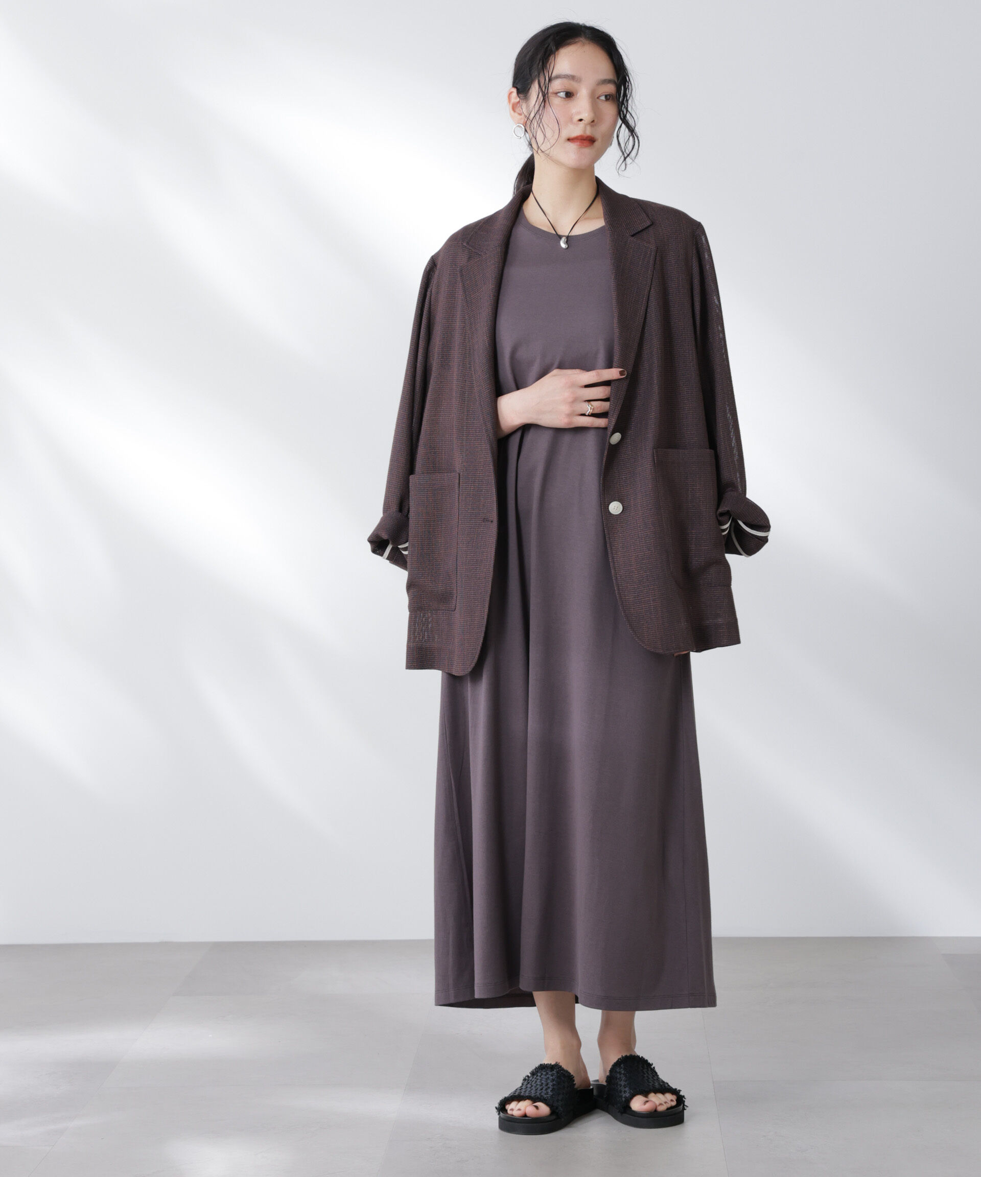 nano･universe「Anti Soaked(R) 汗染み防止フレアワンピース」|ワンピース|