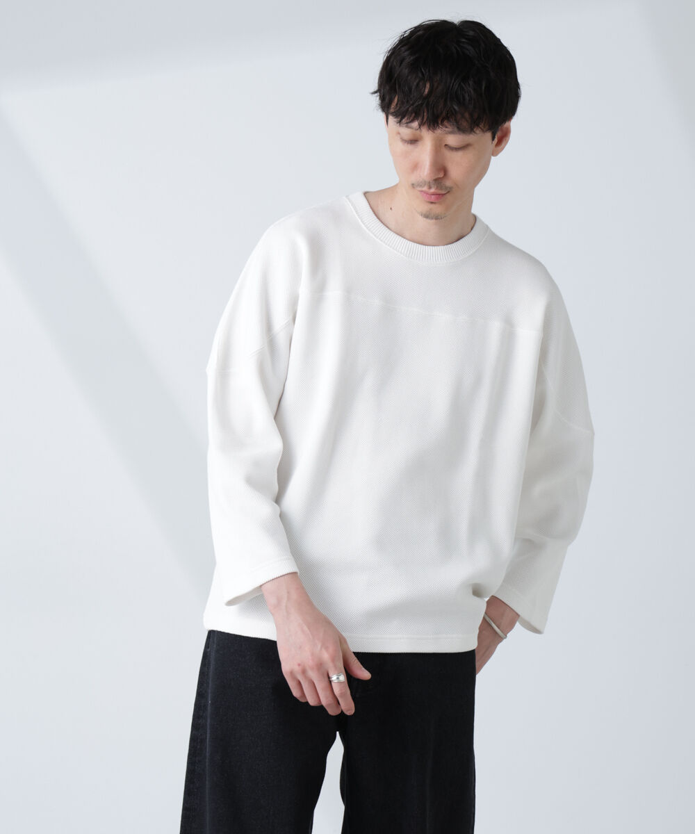 nano･universe「変形ハニカムジャガードフットボールTシャツ」|Tシャツ・カットソー|