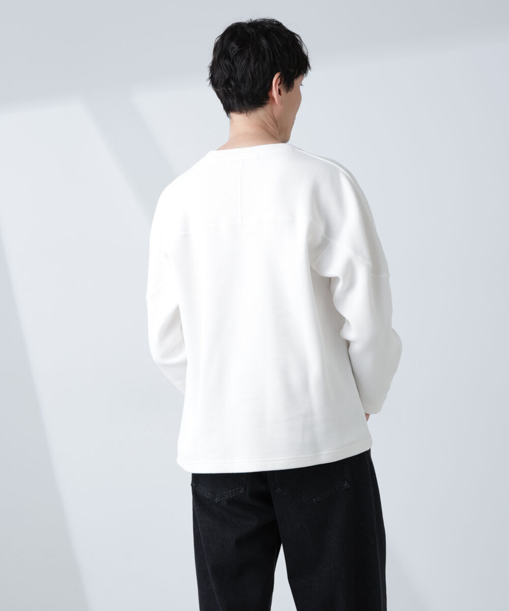 nano･universe「変形ハニカムジャガードフットボールTシャツ」|Tシャツ・カットソー|