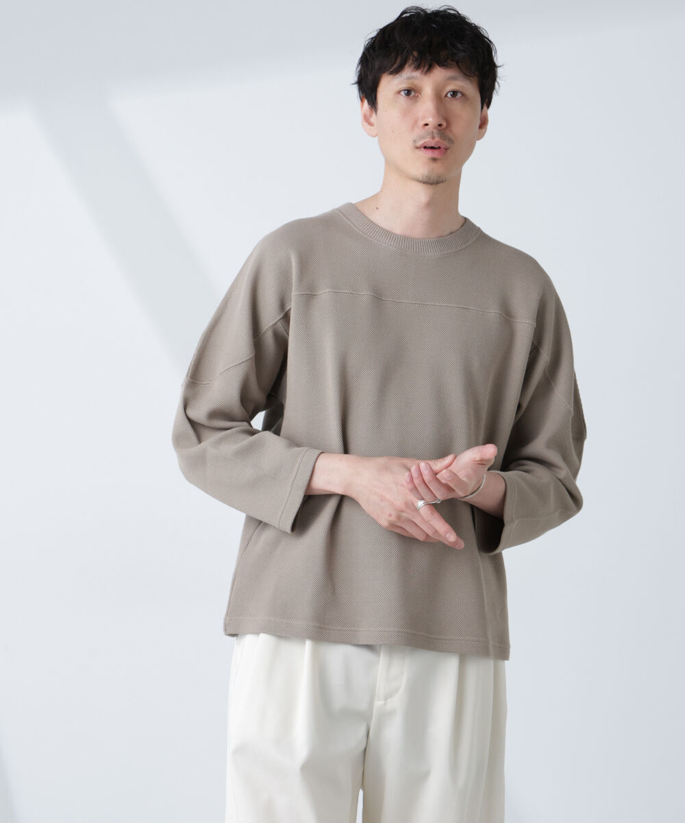 nano･universe「変形ハニカムジャガードフットボールTシャツ」|Tシャツ・カットソー|