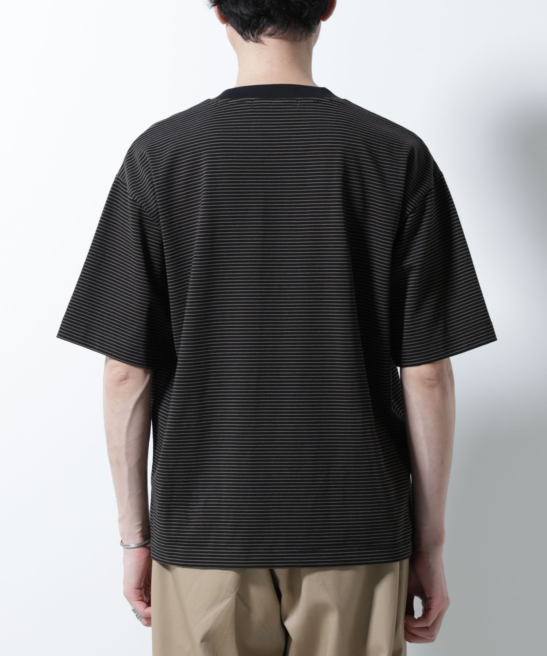 nano･universe「20シルケットボーダーTシャツ 半袖」|Tシャツ・カットソー|