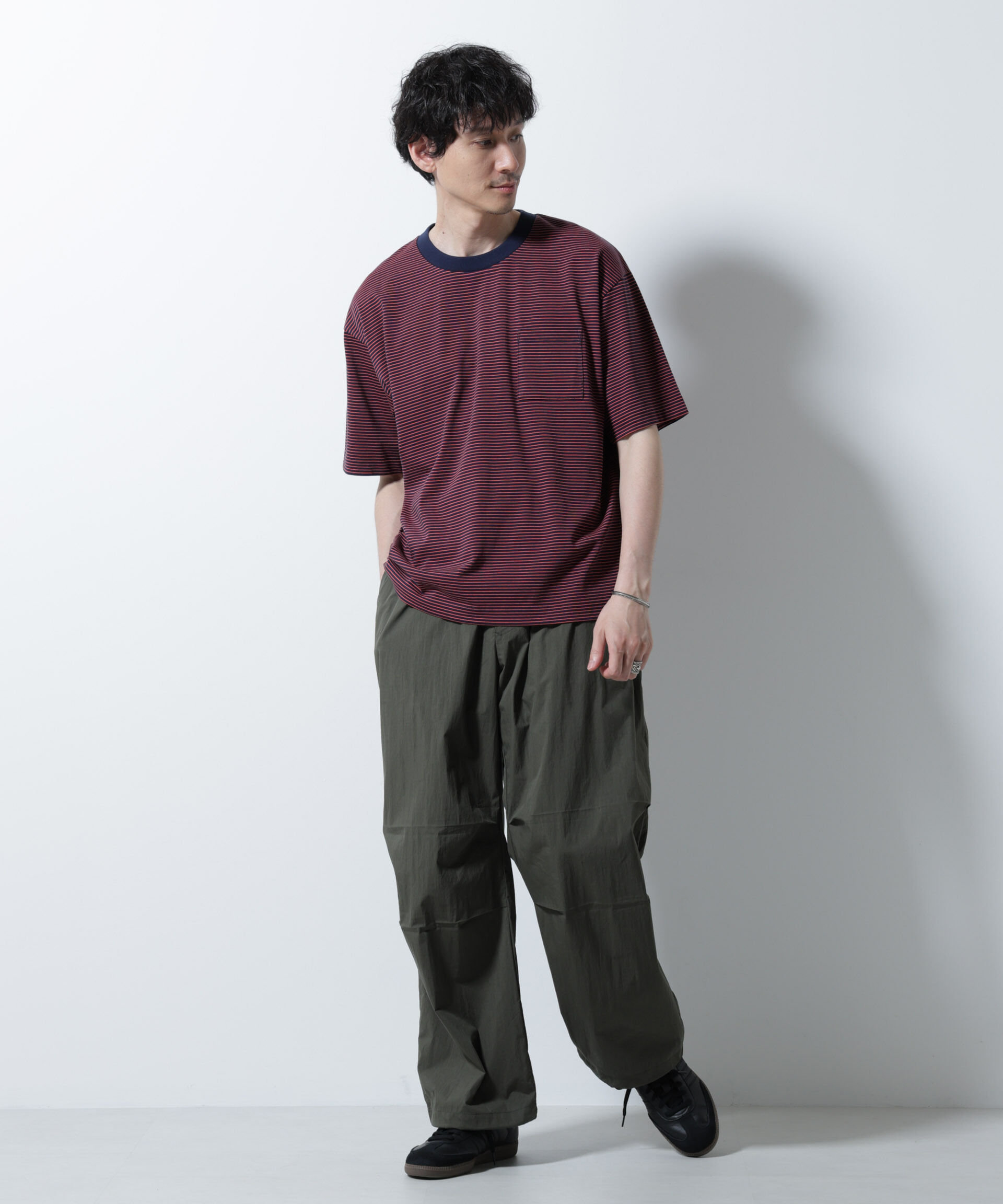 nano･universe「20シルケットボーダーTシャツ 半袖」|Tシャツ・カットソー|