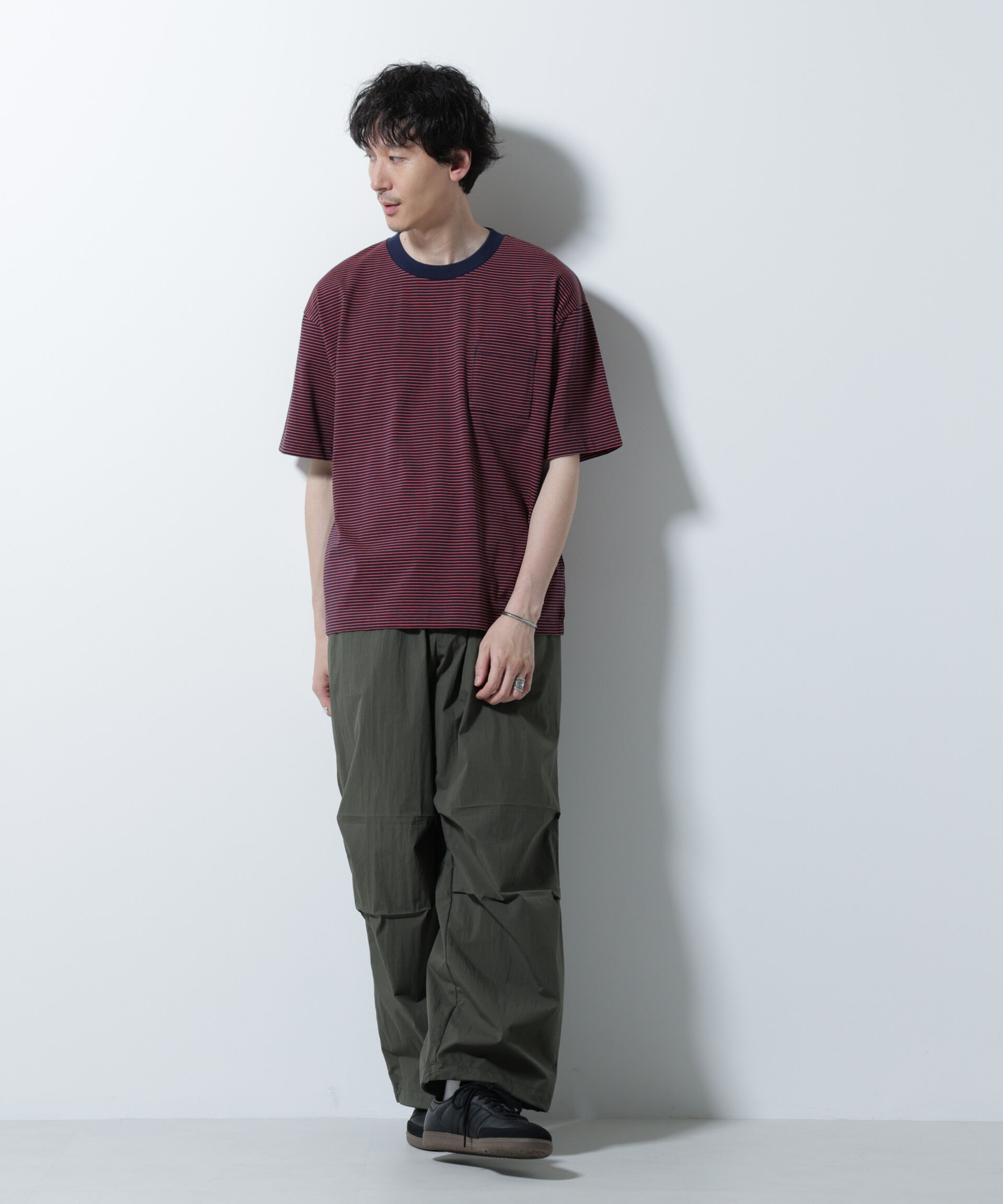 nano･universe「20シルケットボーダーTシャツ 半袖」|Tシャツ・カットソー|