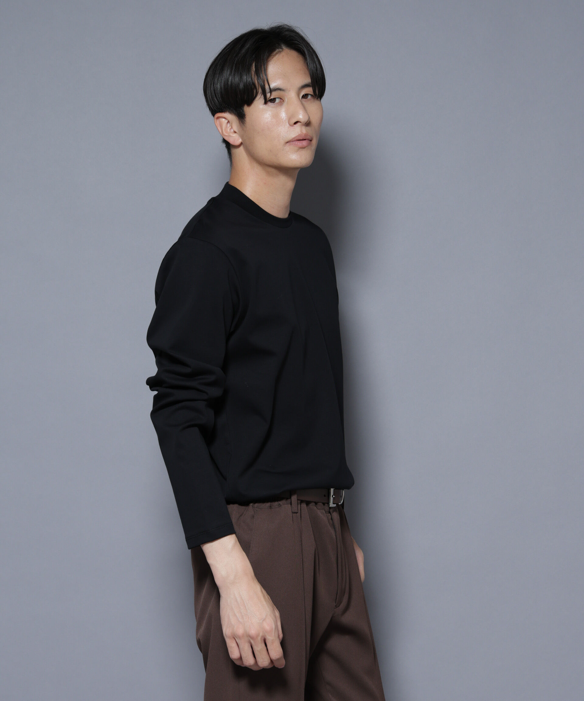 nano･universe「ジャケT(R) プレミアム クルーネック 長袖」|Tシャツ・カットソー|