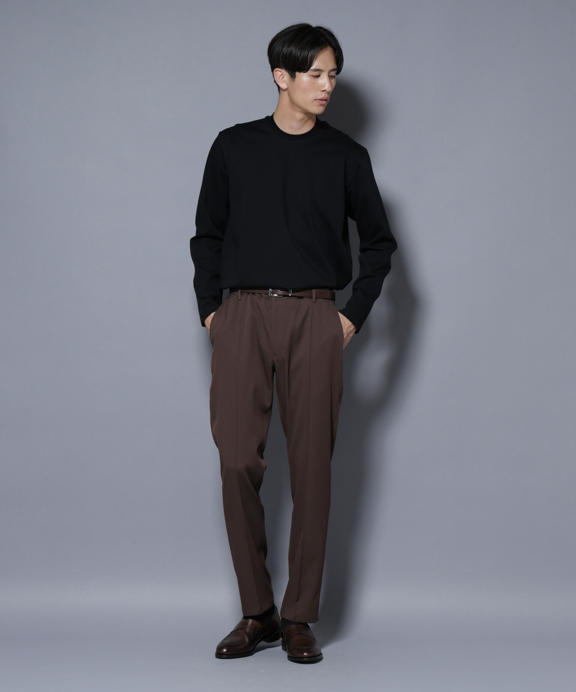 nano･universe「ジャケT(R) プレミアム クルーネック 長袖」|Tシャツ・カットソー|