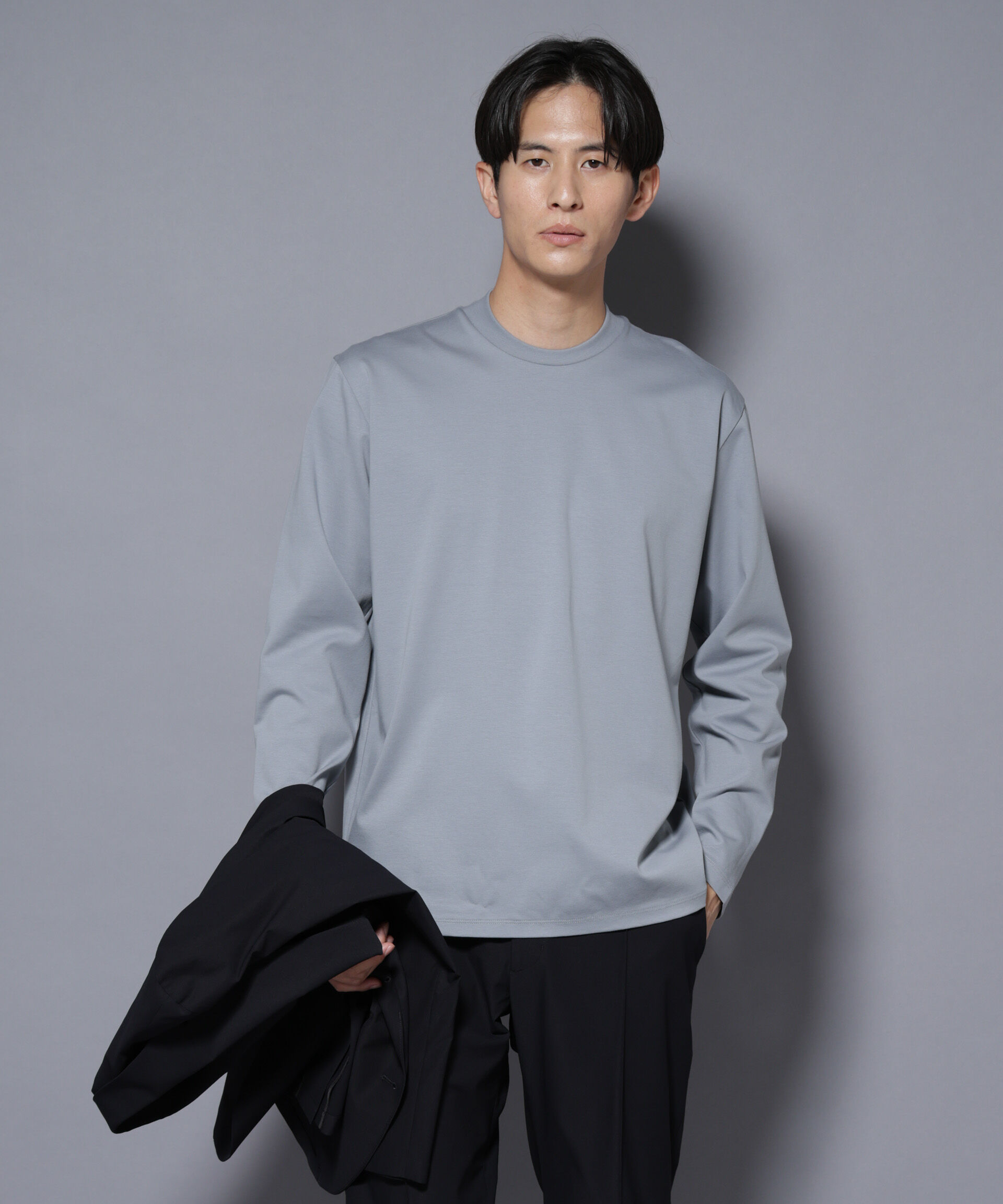 nano･universe「ジャケT(R) プレミアム クルーネック 長袖」|Tシャツ・カットソー|