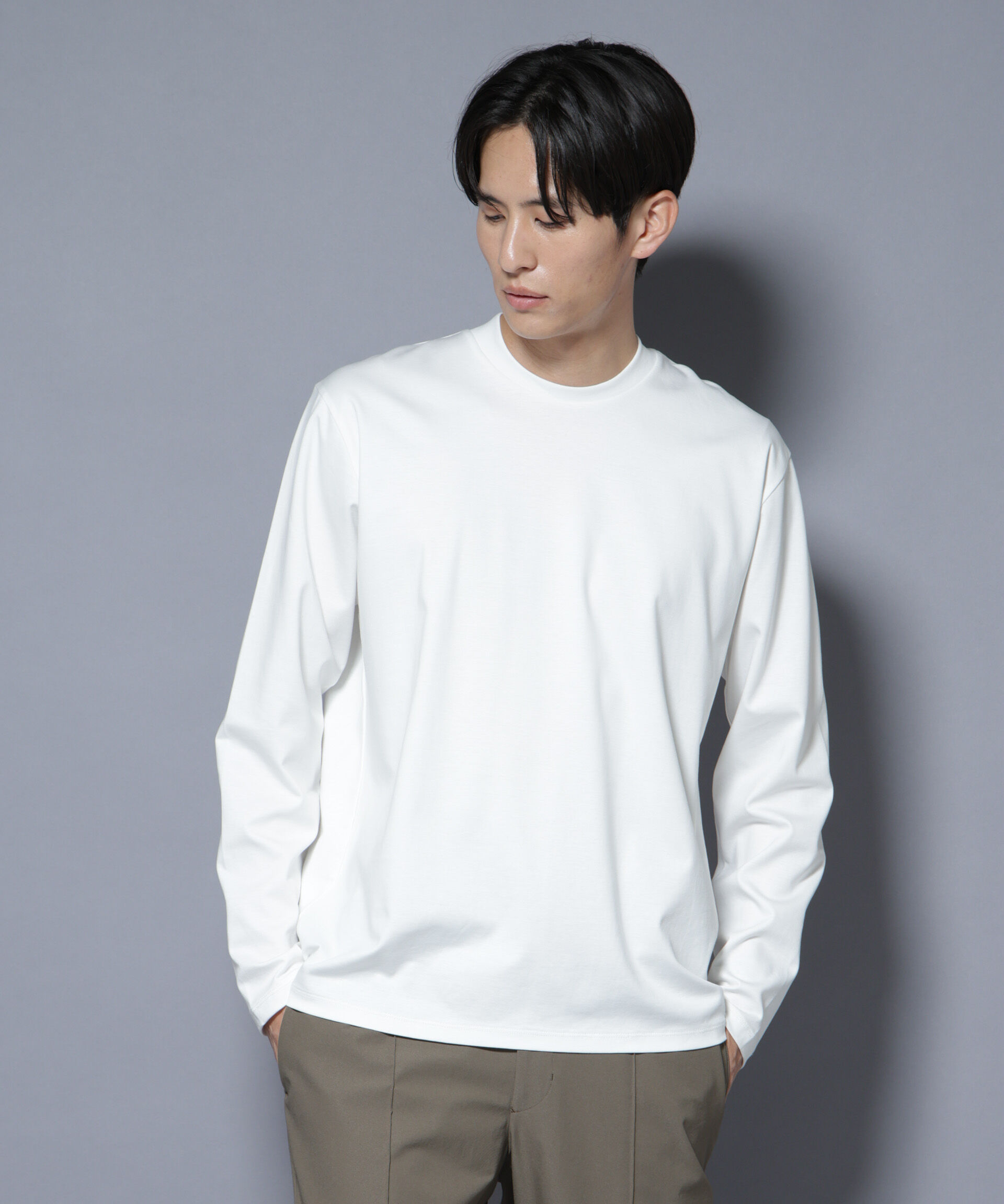 nano･universe「ジャケT(R) プレミアム クルーネック 長袖」|Tシャツ・カットソー|