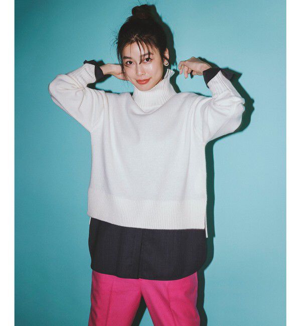 組曲「ウールカシミヤミックス ロールネック ニット」|ニット・セーター|