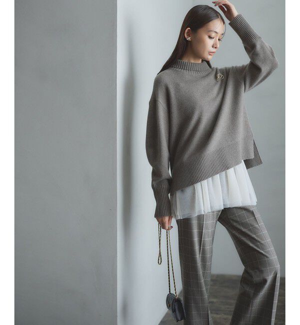 組曲「ウールカシミヤミックス ロールネック ニット」|ニット・セーター|