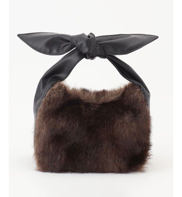 23区「フェイクファー2WAY ショルダー バッグ」|ショルダー・メッセンジャー|ﾀﾞｰｸﾌﾞ