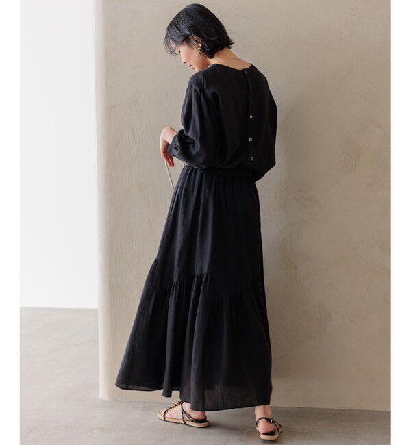 23区「【洗える】LIBECO ベルト付き ブラウス」|シャツ・ブラウス|