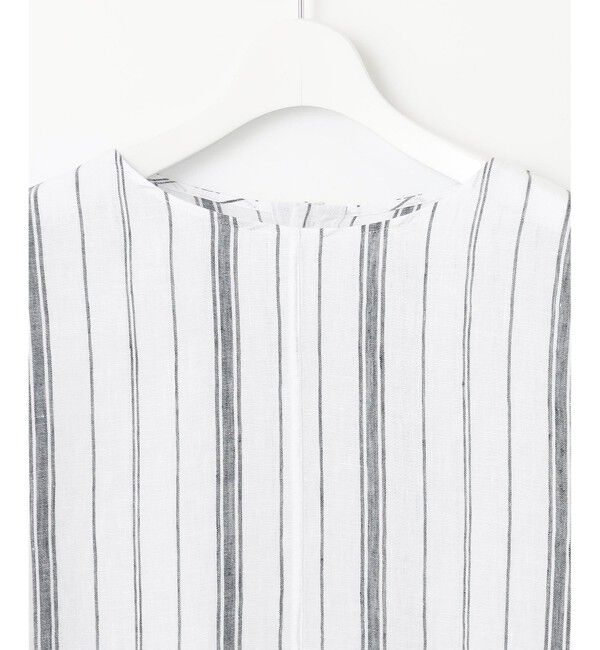 23区「【洗える】LIBECO ベルト付き ブラウス」|シャツ・ブラウス|