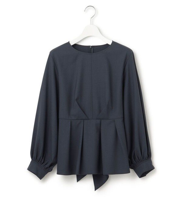 23区「【CLASSY.10月号掲載/洗える】TWマットクロス ペプラム ブラウス」|シャツ・ブラウス|