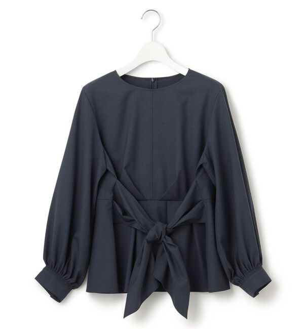 23区「【CLASSY.10月号掲載/洗える】TWマットクロス ペプラム ブラウス」|シャツ・ブラウス|