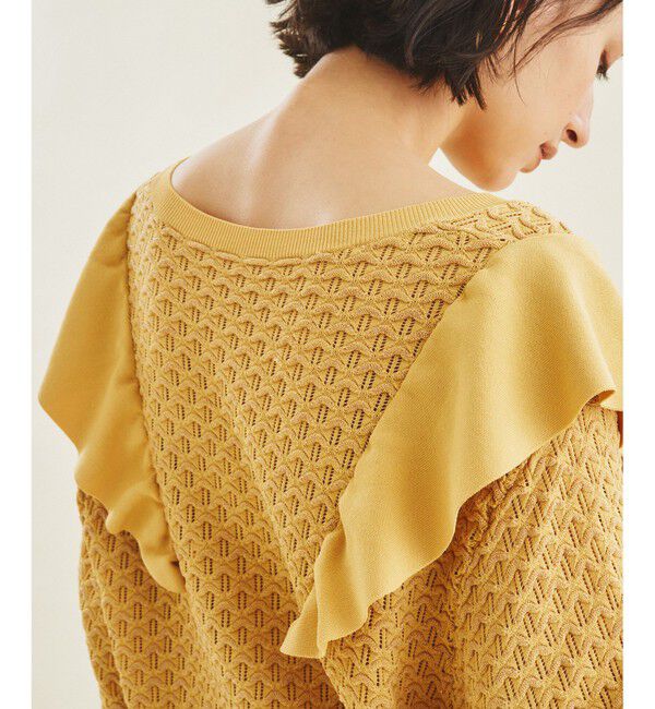 GRACE CONTINENTAL「ラメフリルニットトップ」|ニット・セーター|