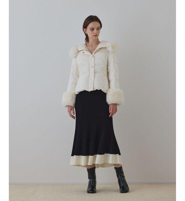 GRACE CONTINENTAL「エコファーショートダウンジャケット」|ダウン|キナリ