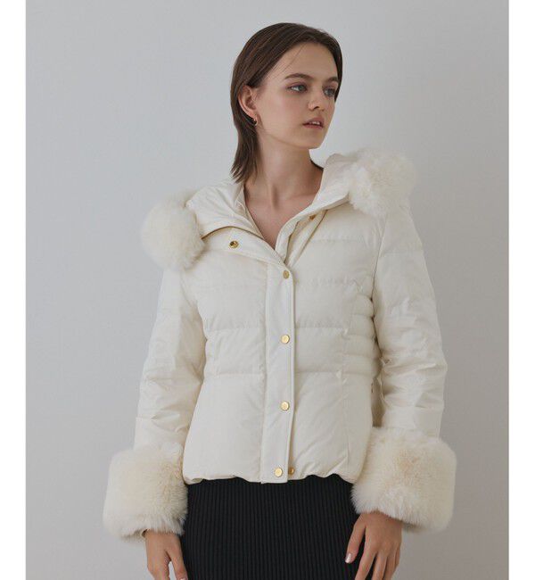 GRACE CONTINENTAL「エコファーショートダウンジャケット」|ダウン|