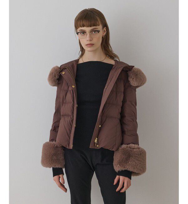 GRACE CONTINENTAL「エコファーショートダウンジャケット」|ダウン|