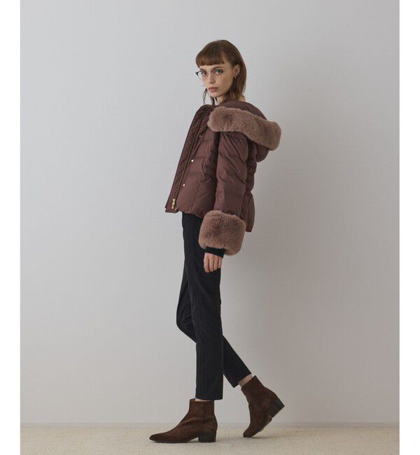 GRACE CONTINENTAL「エコファーショートダウンジャケット」|ダウン|