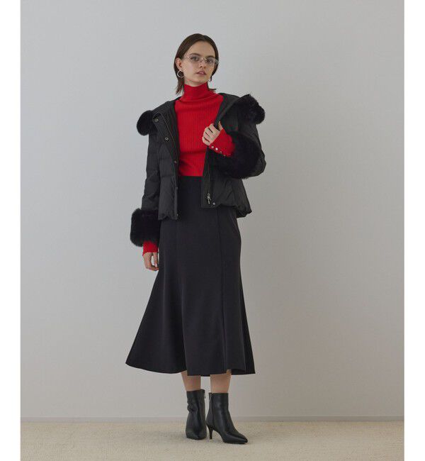 GRACE CONTINENTAL「エコファーショートダウンジャケット」|ダウン|